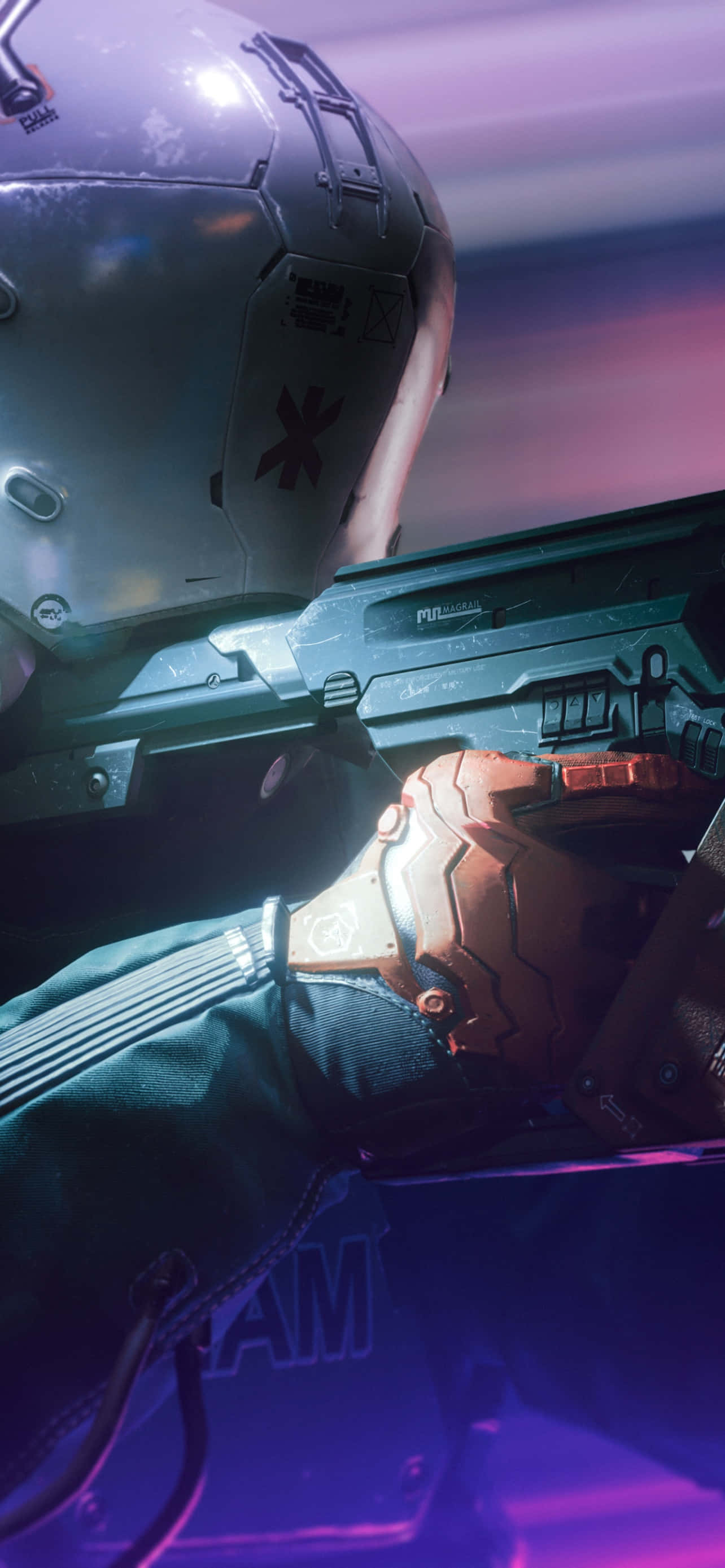 iPhone X Cyberpunk 2077 -tausta poliisi Taustakuvat