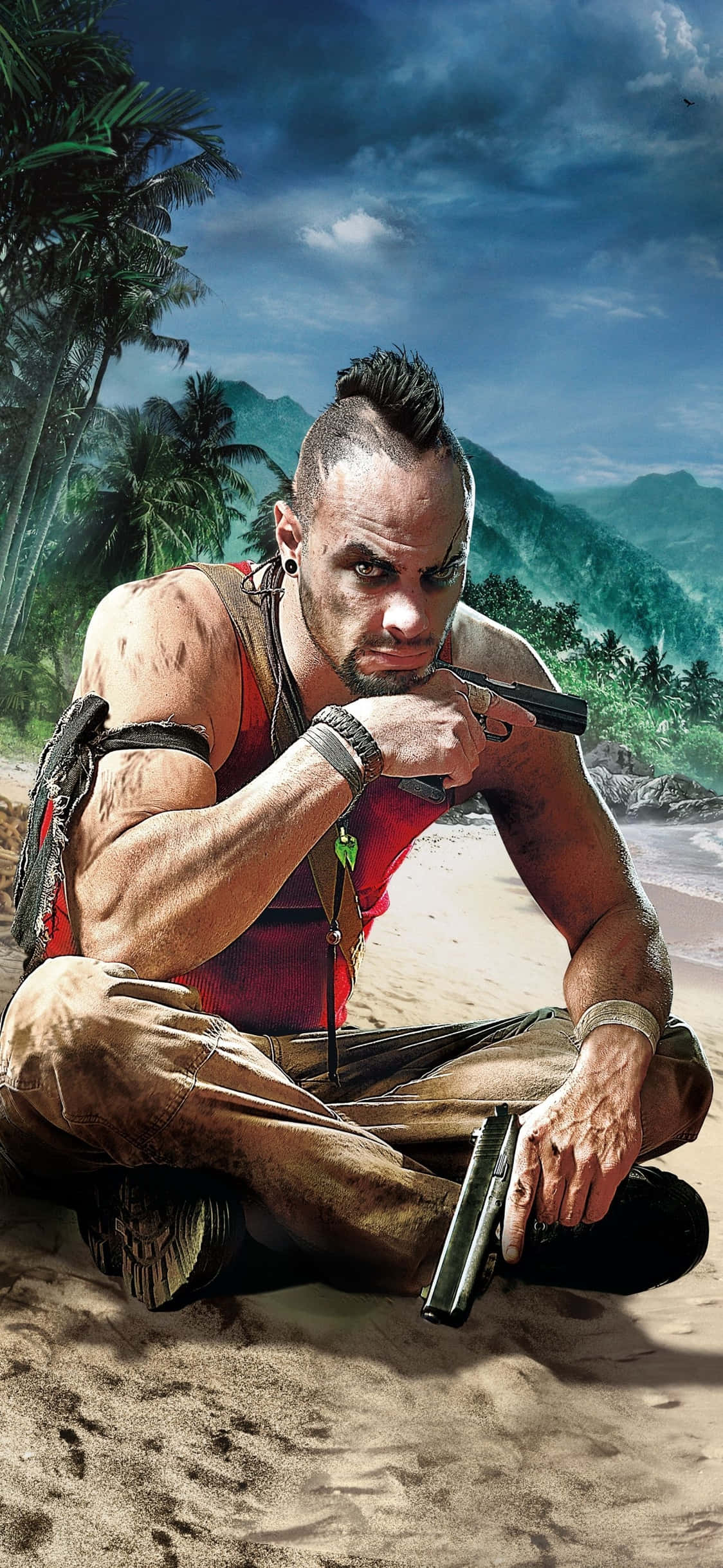 iPhone X Far Cry 3 Vaas Montenegro -hiekkatausta Taustakuvat