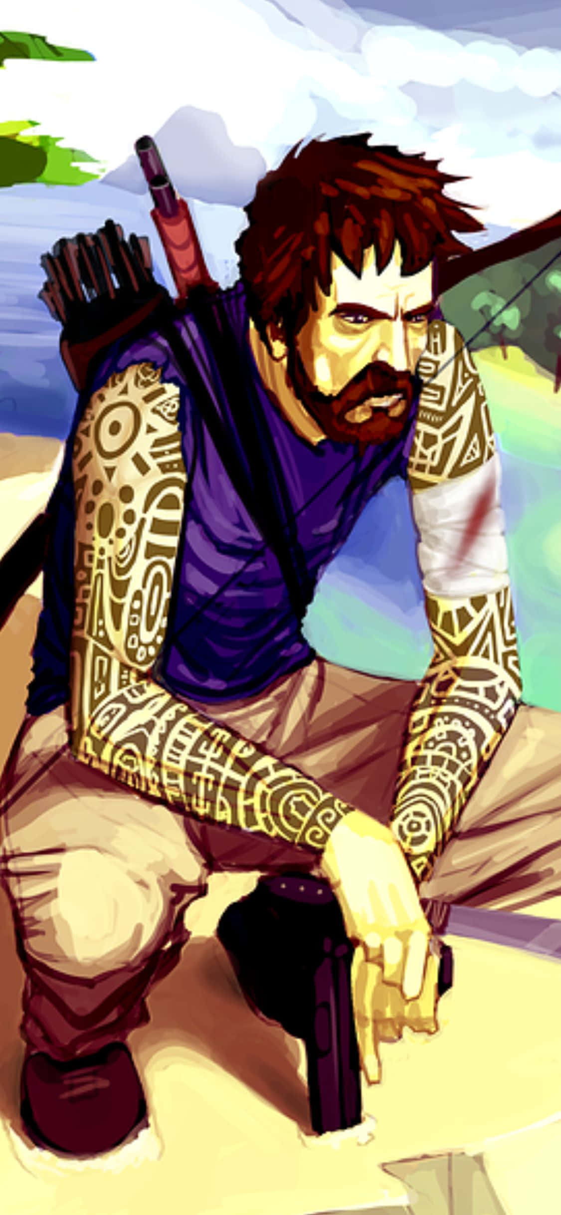 iPhone X Far Cry 3 Jason Brody -rantatausta Taustakuvat