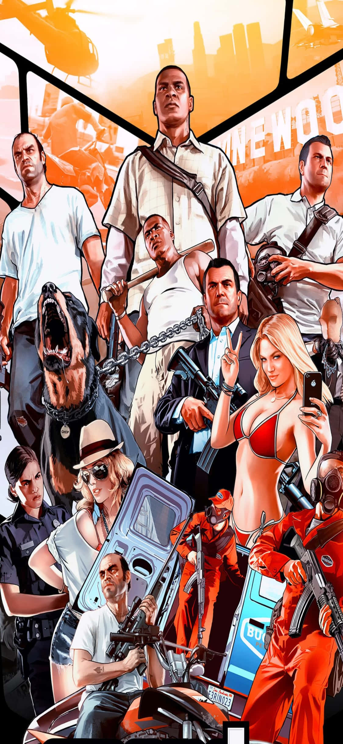 iPhone X Grand Theft Auto V -tausta & hahmo Taustakuvat