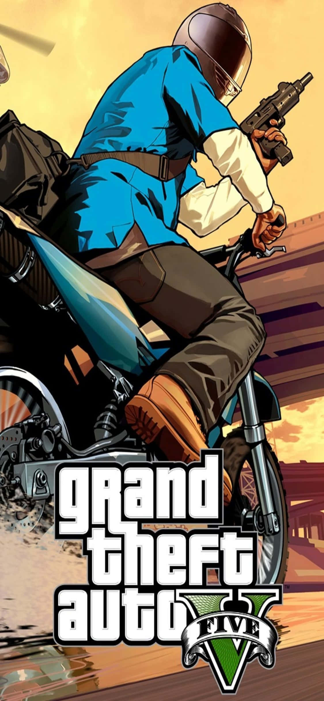iPhone X Grand Theft Auto V -taustakuva ja moottoripyörä Taustakuvat