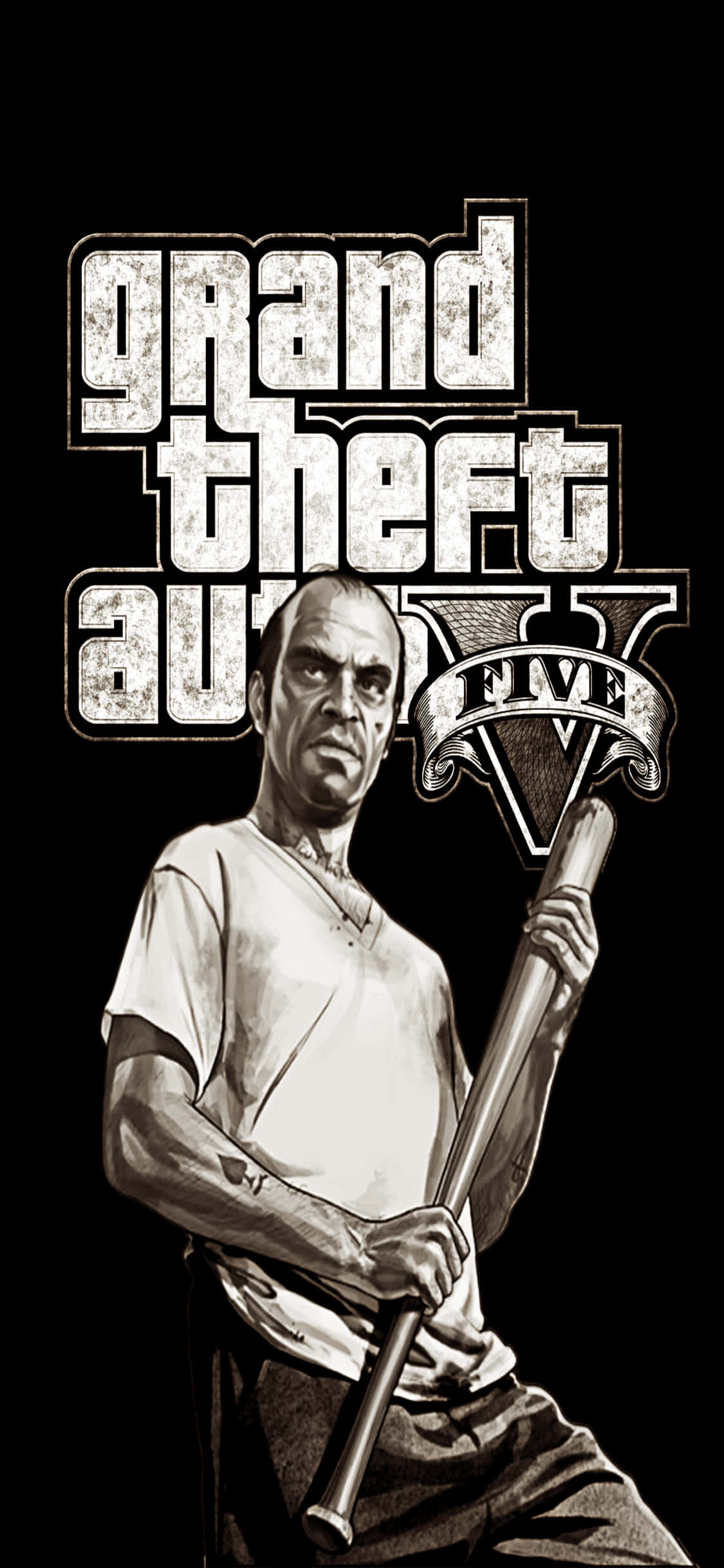iPhone X Grand Theft Auto V -tausta ja Trevor Philips Taustakuvat