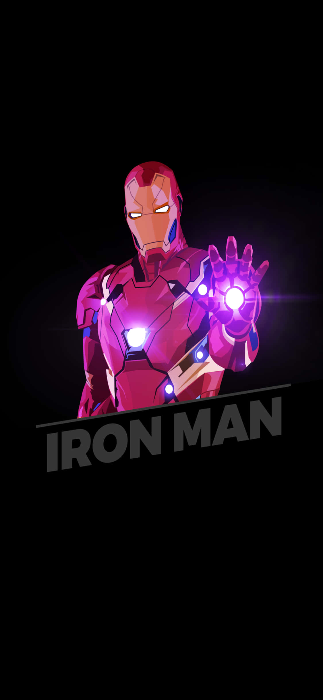 iPhone X -Iron Man -tausta, Iron Man violetilla valolla Taustakuvat