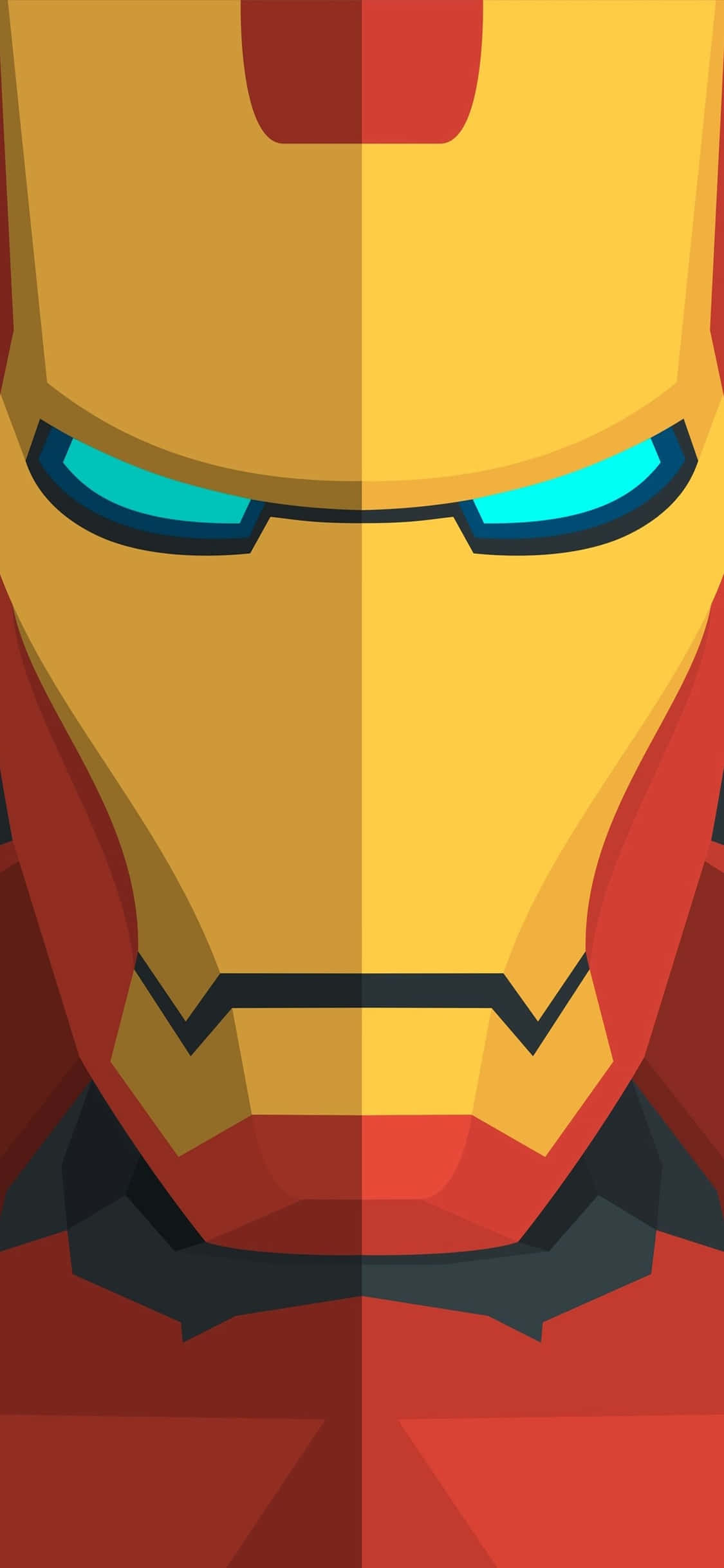 iPhone X Iron Man -taustakuva Varjoisa Puolikas Kypärä Taustakuvat