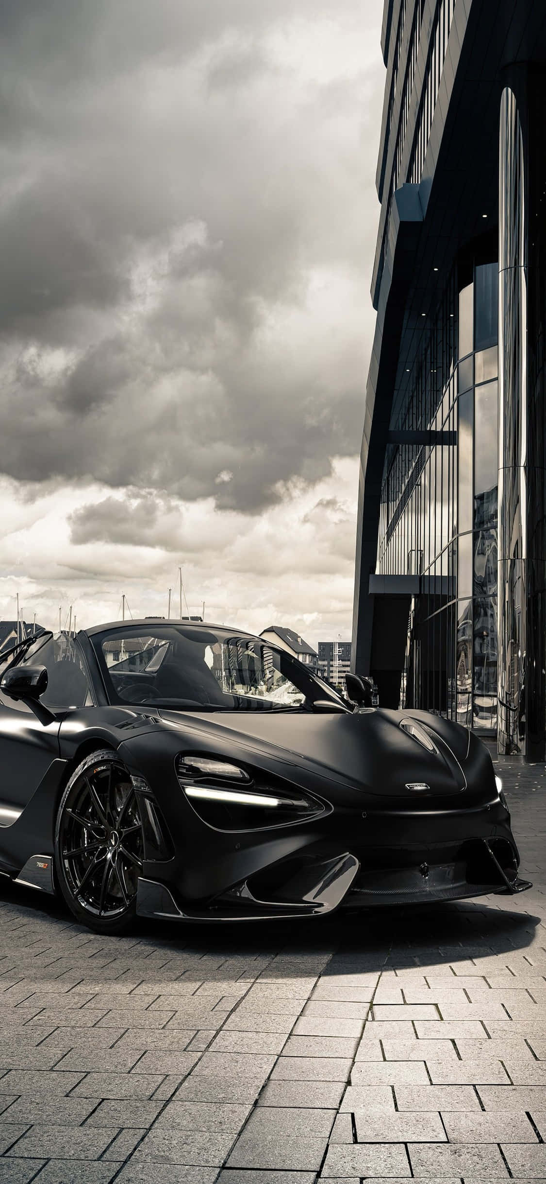 iPhone X Mclaren 720s Mustavalkoinen Taustakuva Taustakuvat