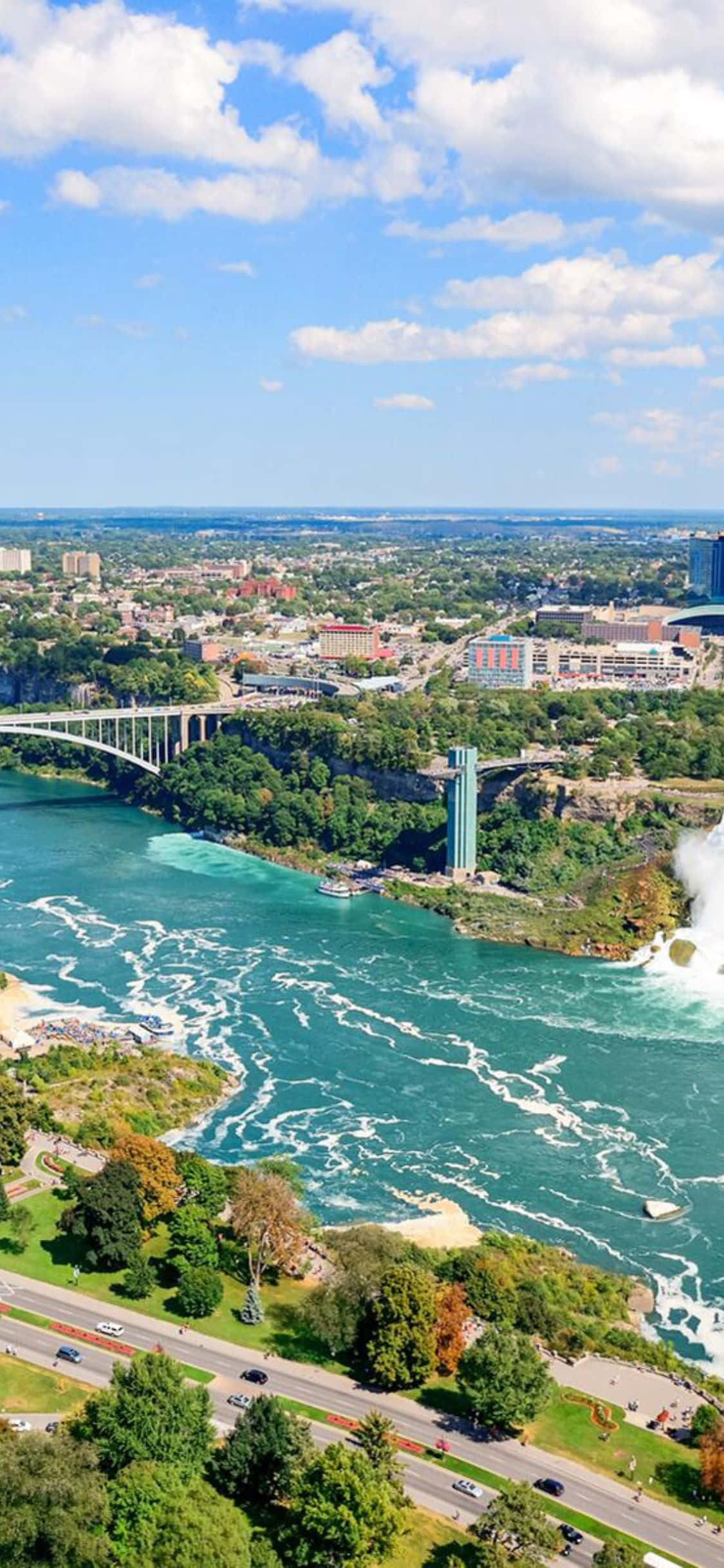iPhone X Niagaran putousten jokitausta Taustakuvat
