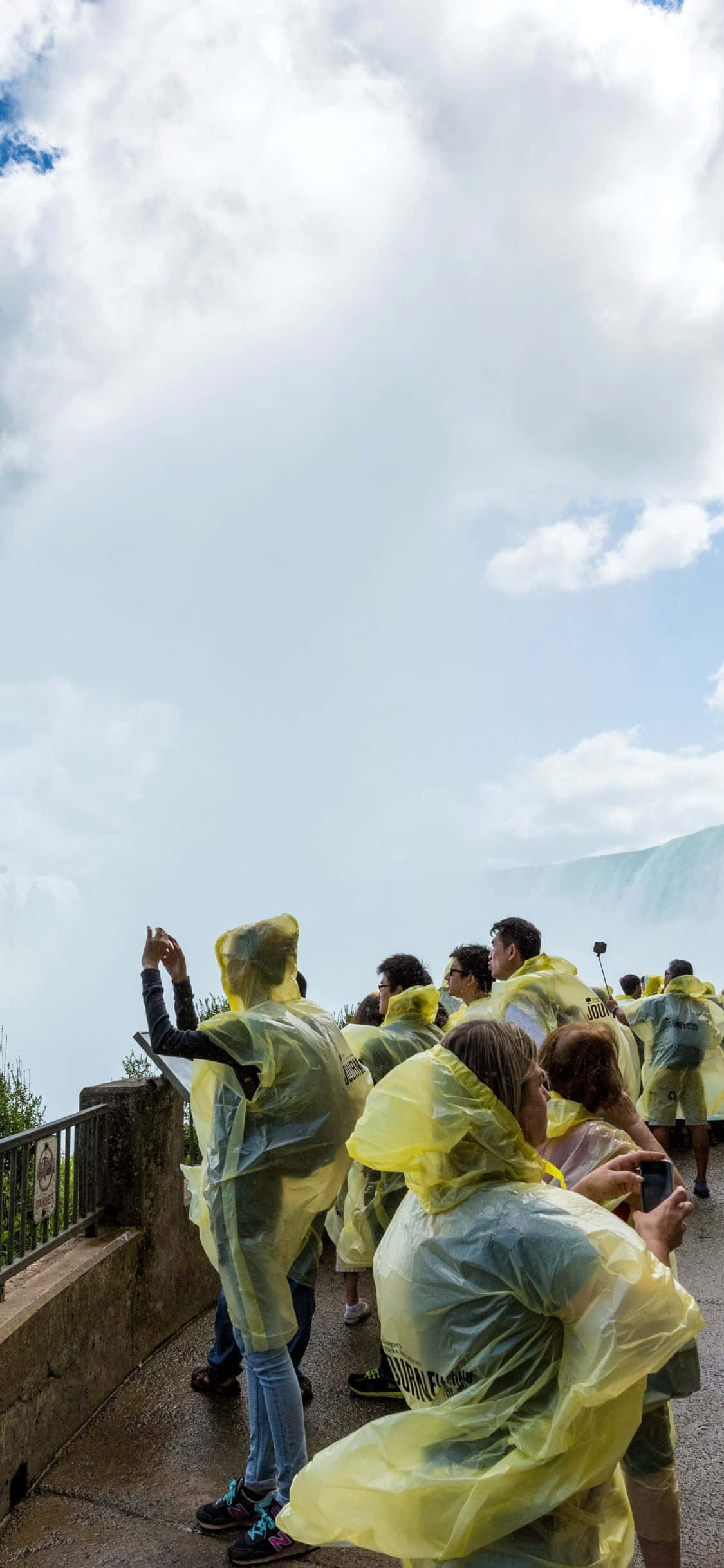 iPhone X Niagara Putoukset Turistit Taustakuva Taustakuvat
