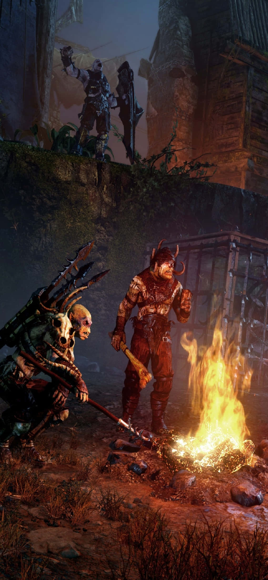 iPhone X Shadow Of Mordor -tausta Vihollisia Taustakuvat
