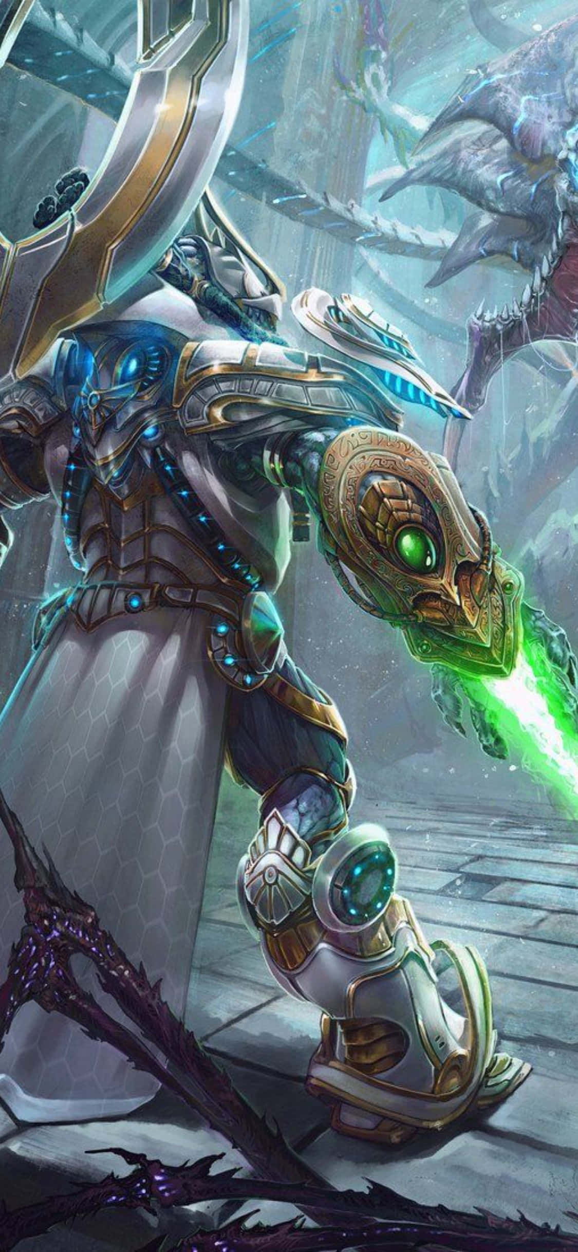 iPhone X Starcraft Ii Tausta Vihreä Valo Taustakuvat