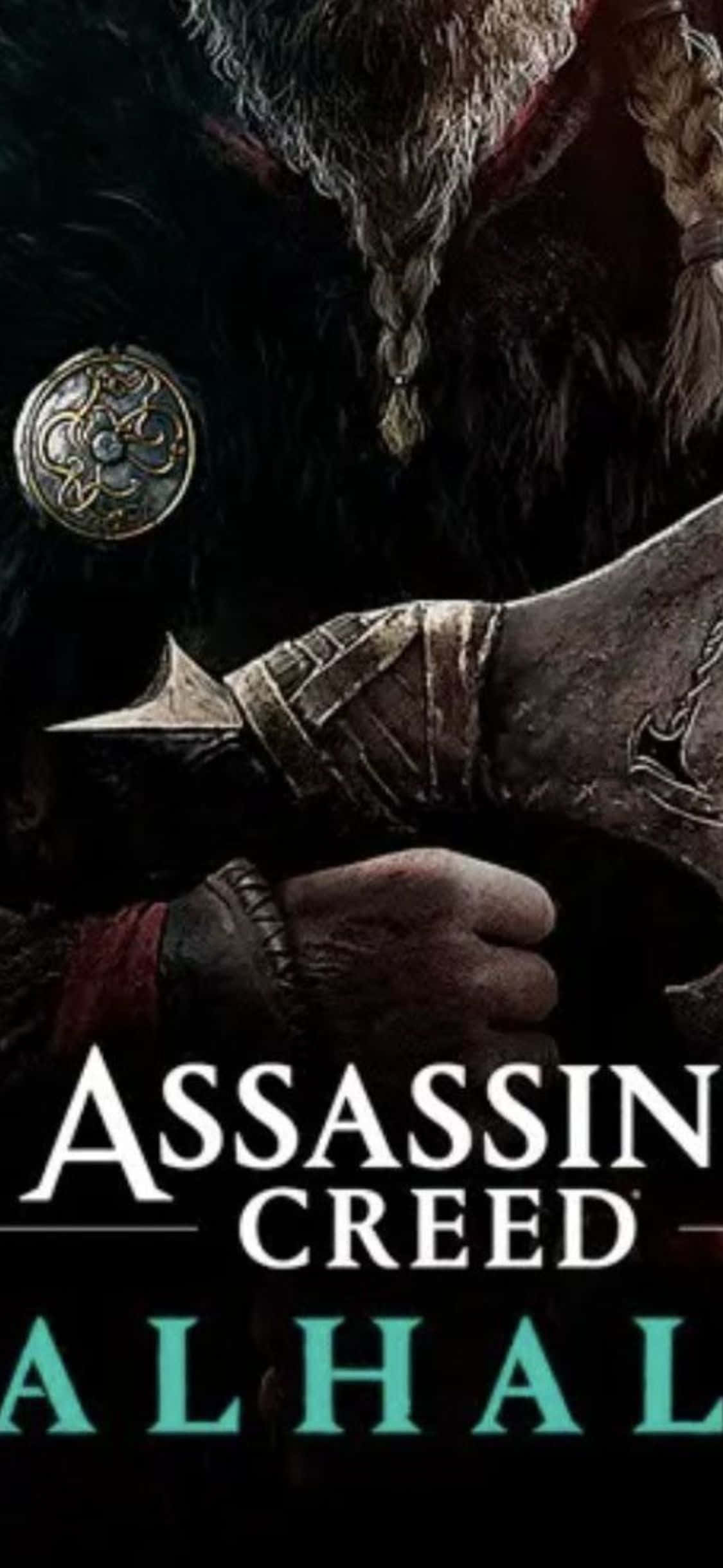 iPhone Xs Assassin's Creed Valhalla -pelin nimijulistetausta Taustakuvat