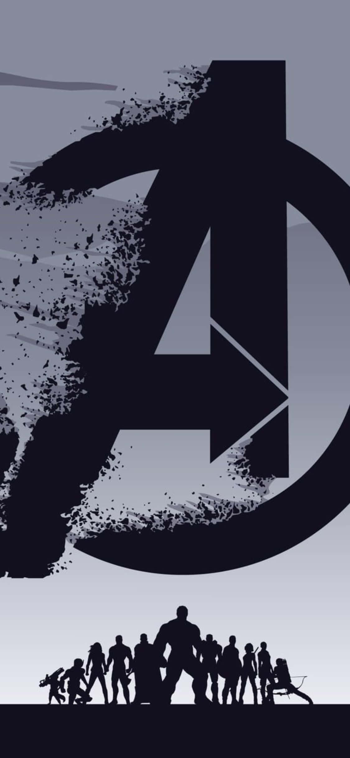 iPhone XS Avengers Endgame -logo tausta Taustakuvat
