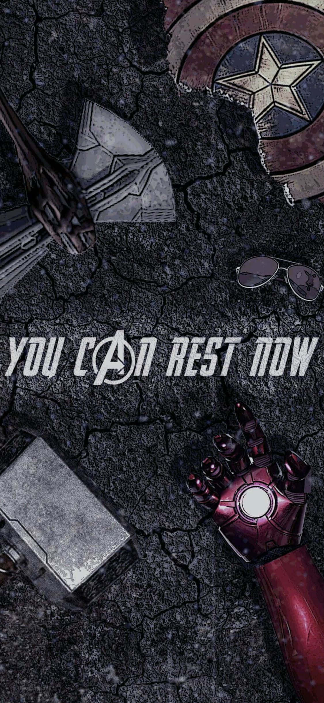iPhone XS Avengers Background You Can Rest Now Movie Line Taustakuvat