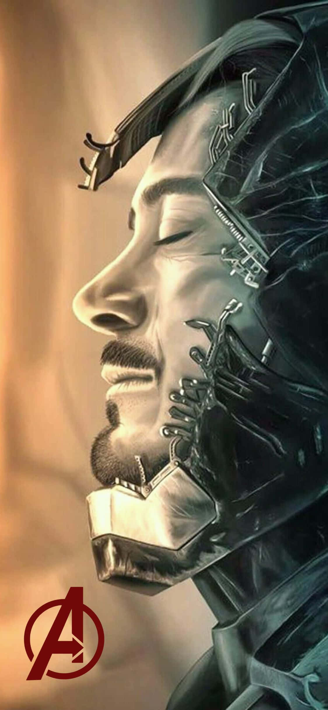 iPhone XS Avengers -taustakuva Tony Stark lepäämässä Taustakuvat