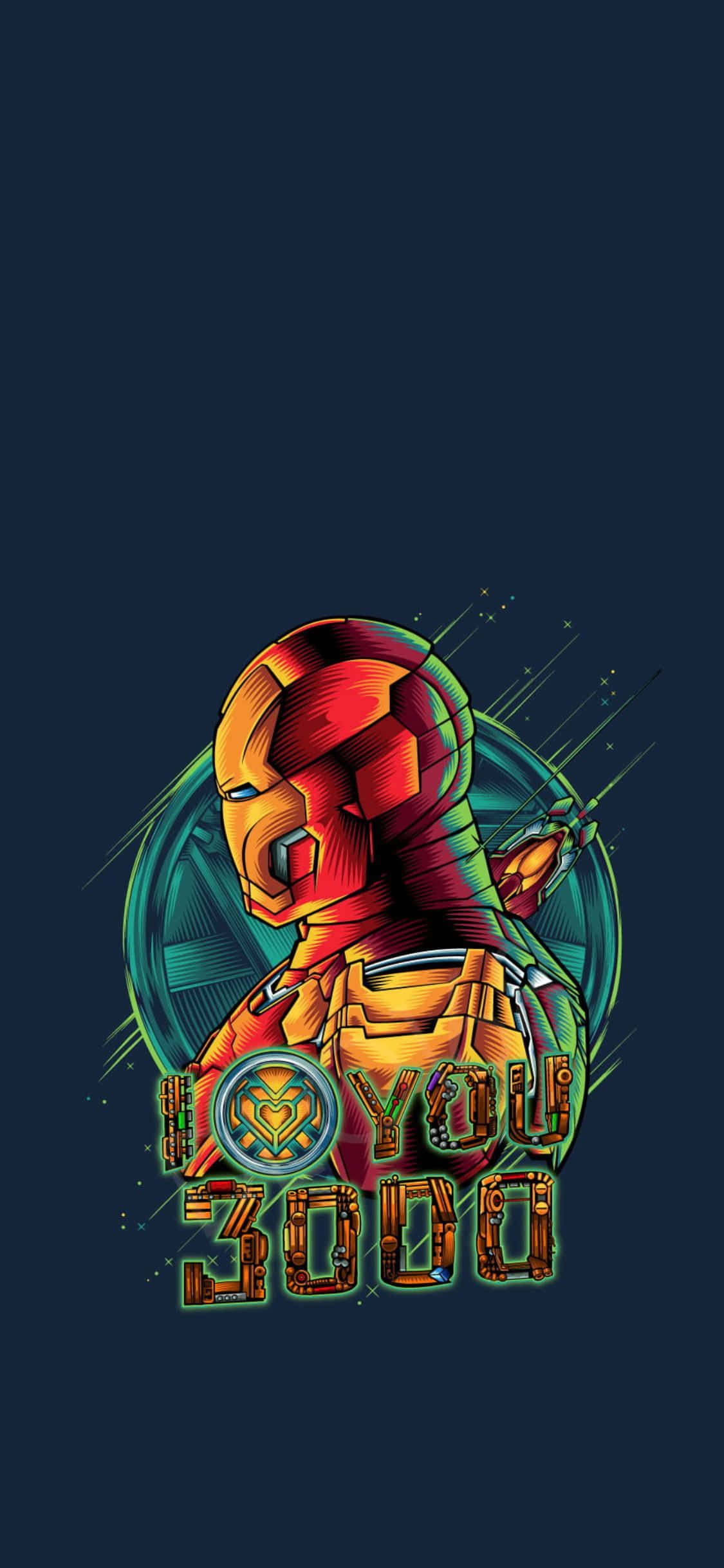 iPhone XS Avengers -taustakuva Rautamies I Love You 3000 -fanitaide Taustakuvat