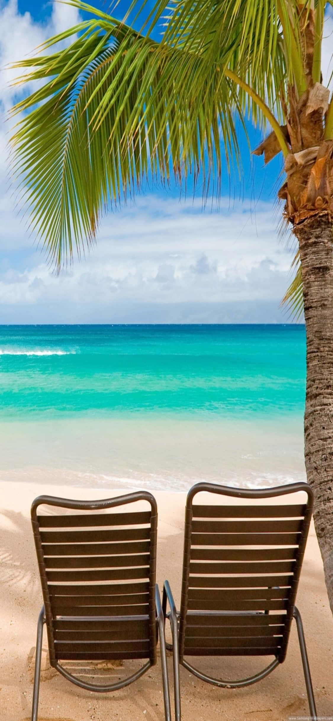 iPhone XS Beach Chairs -tausta Taustakuvat