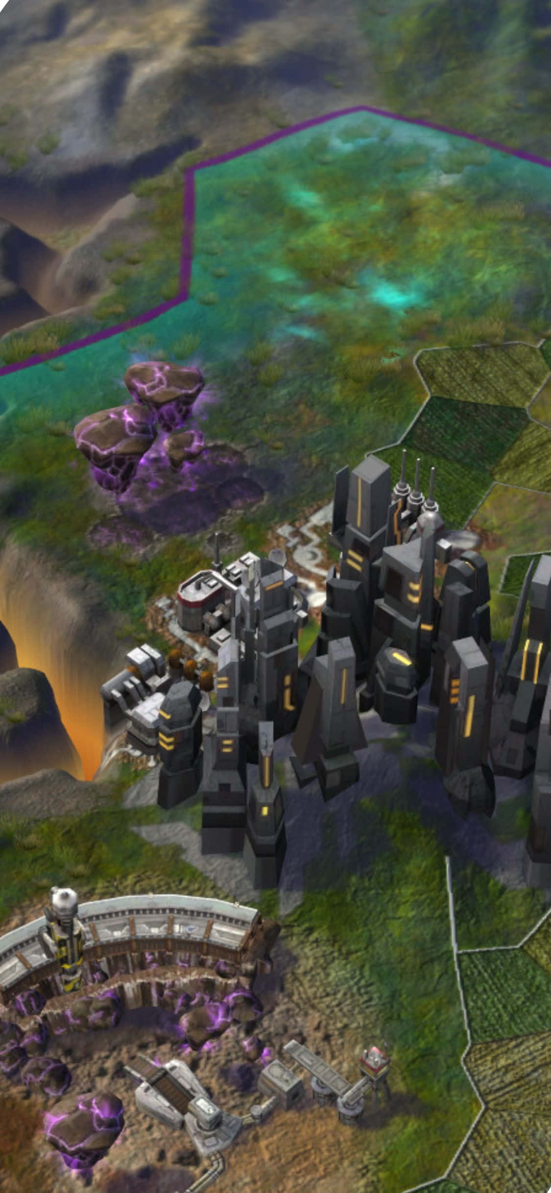 iPhone XS Civilization Beyond Earth kartta ylhäältä kuvattu tausta Taustakuvat