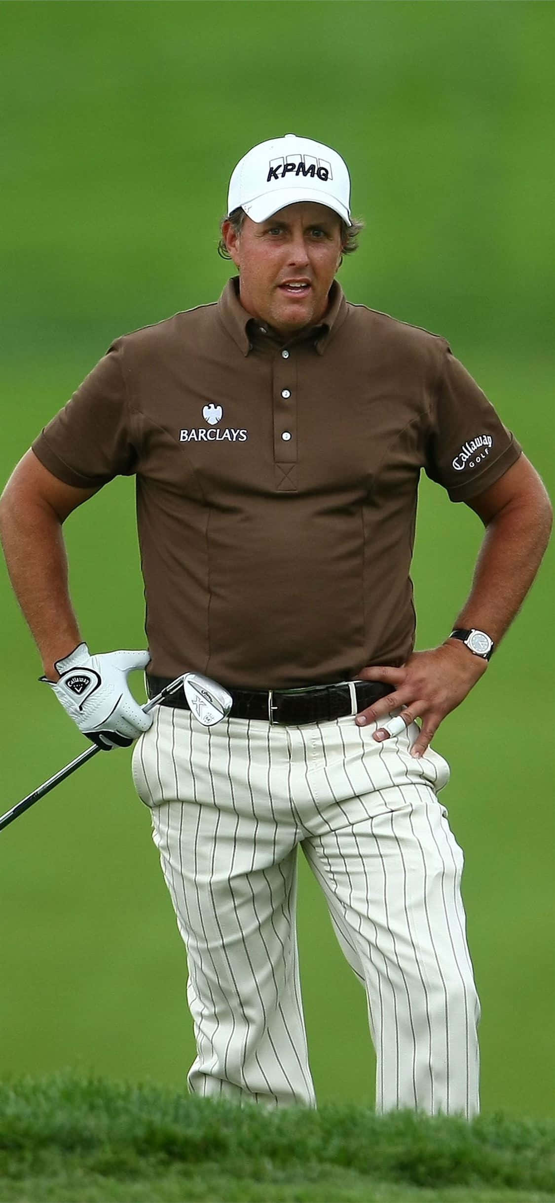 iPhone Xs Golf-tausta Phil Mickelsonin kanssa Taustakuvat