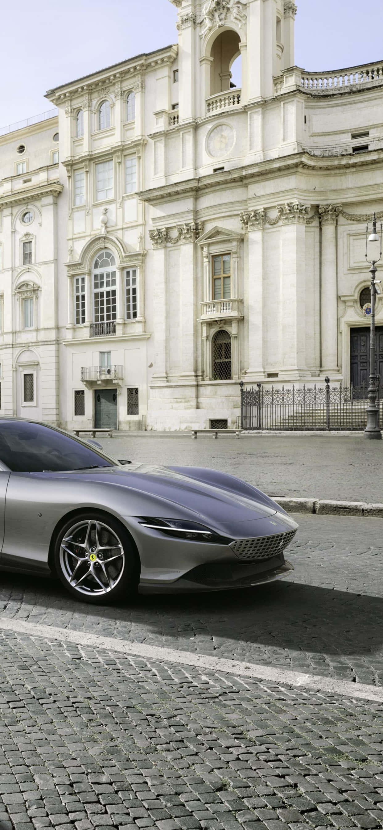 iPhone Xs Max Ferrari -taustakuva Harmaa Ferrari Roma Taustakuvat