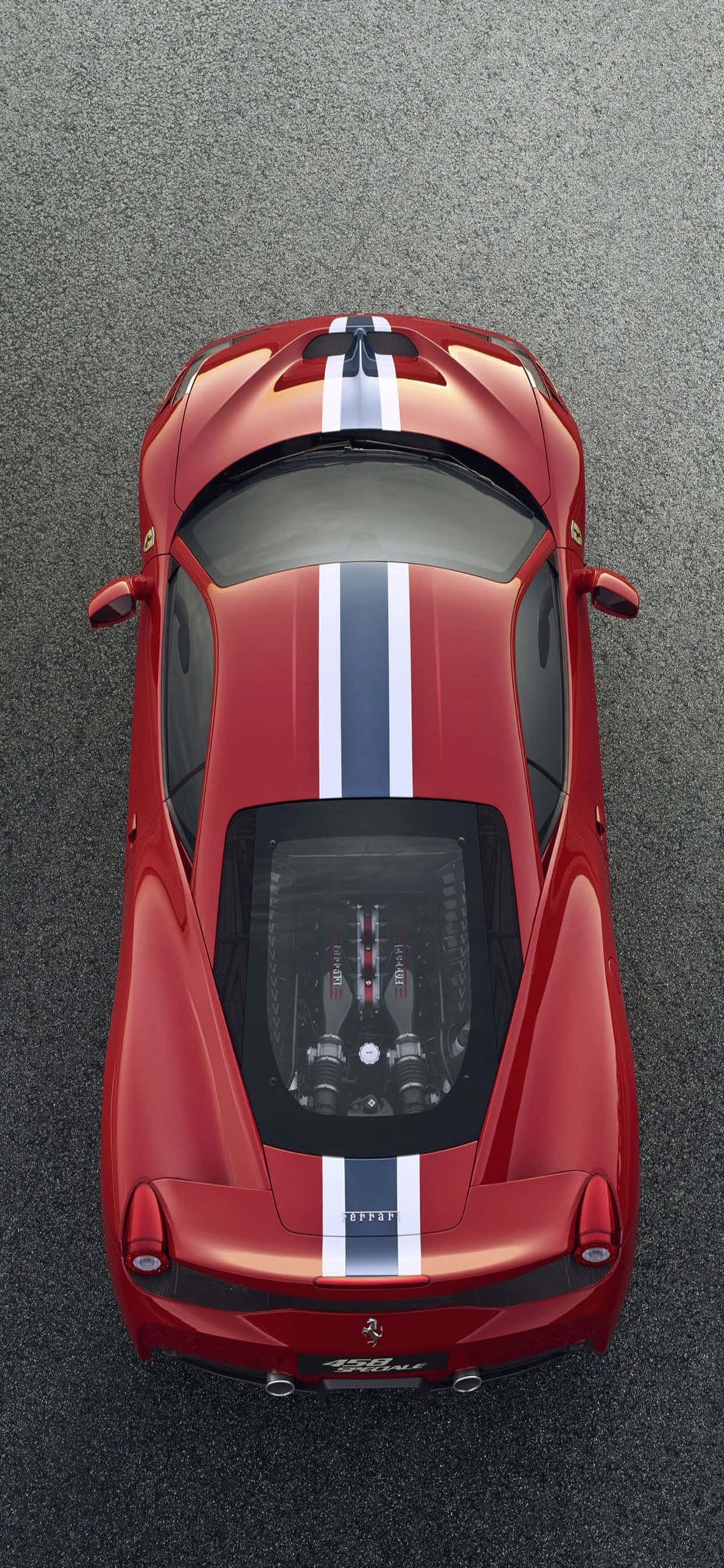iPhone Xs Max Ferrari -tausta punainen 2014 Ferrari 458 Speciale raidoilla Taustakuvat