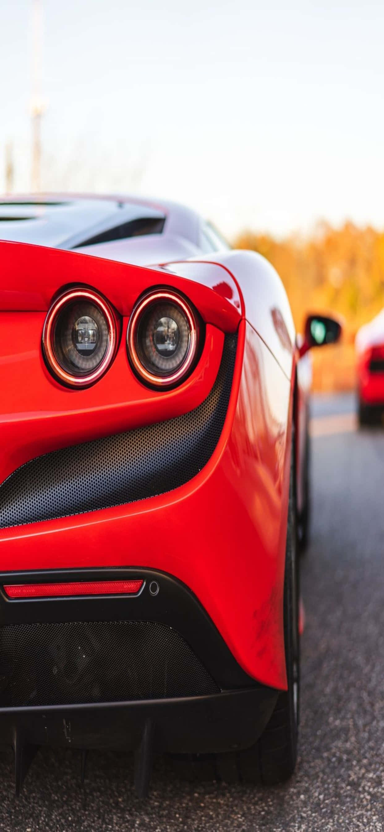 iPhone Xs Max Ferrari Taustakuva Punaisen Ferrari F8 Tributon Takaosa Taustakuvat