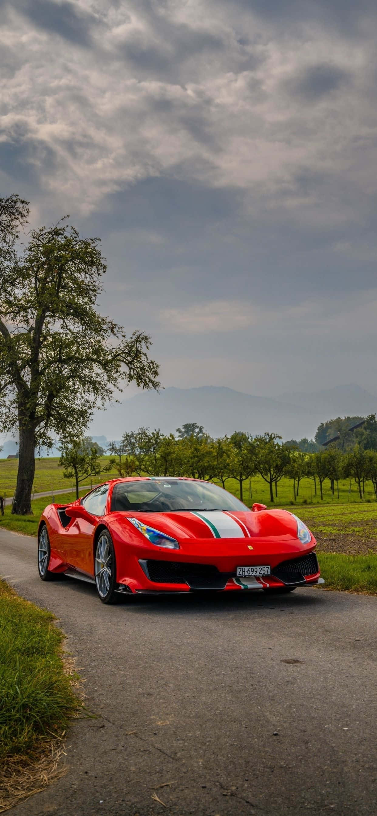 iPhone Xs Max Ferrari taustakuva punainen Ferrari 488 Pista Taustakuvat