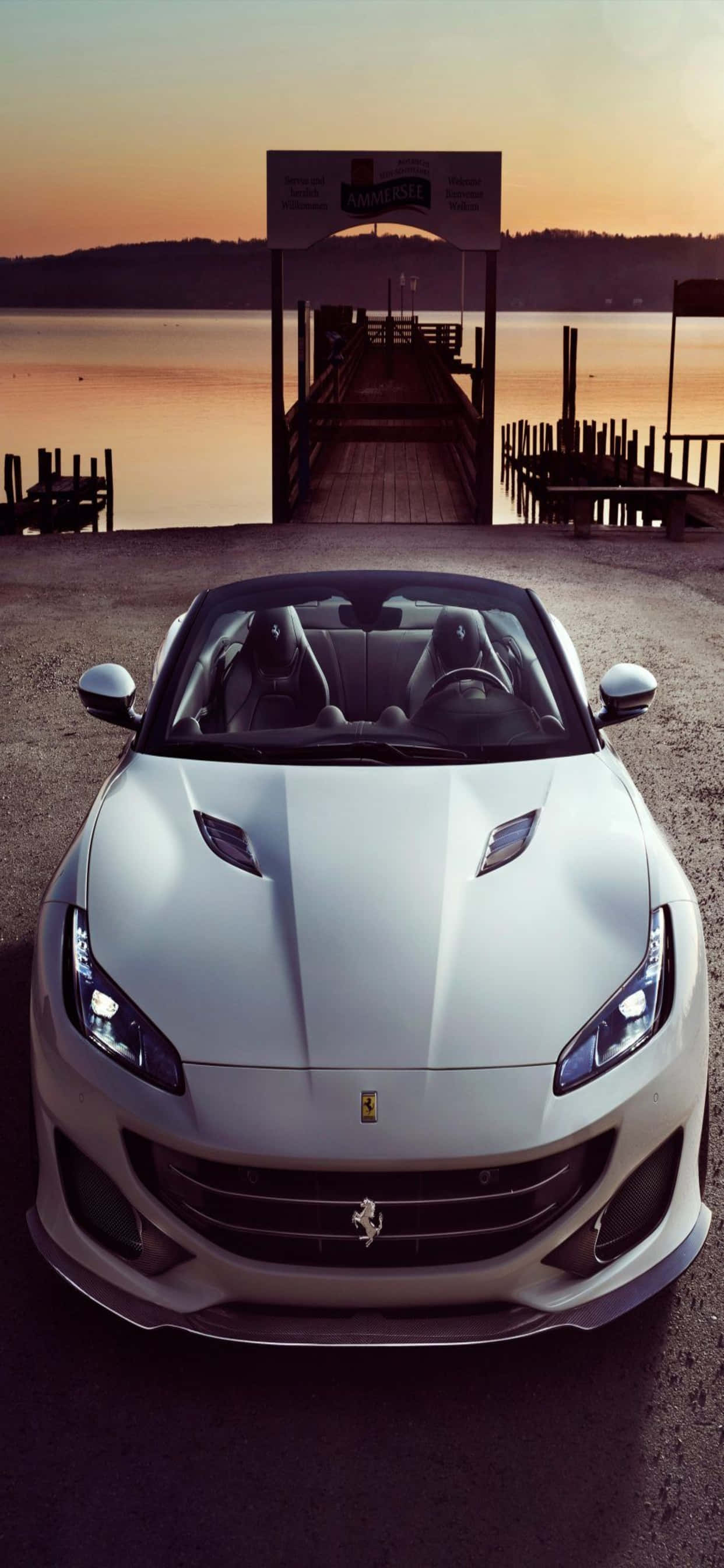 iPhone Xs Max Ferrari Taustakuva Vaaleanharmaa Ferrari Portofino Taustakuvat