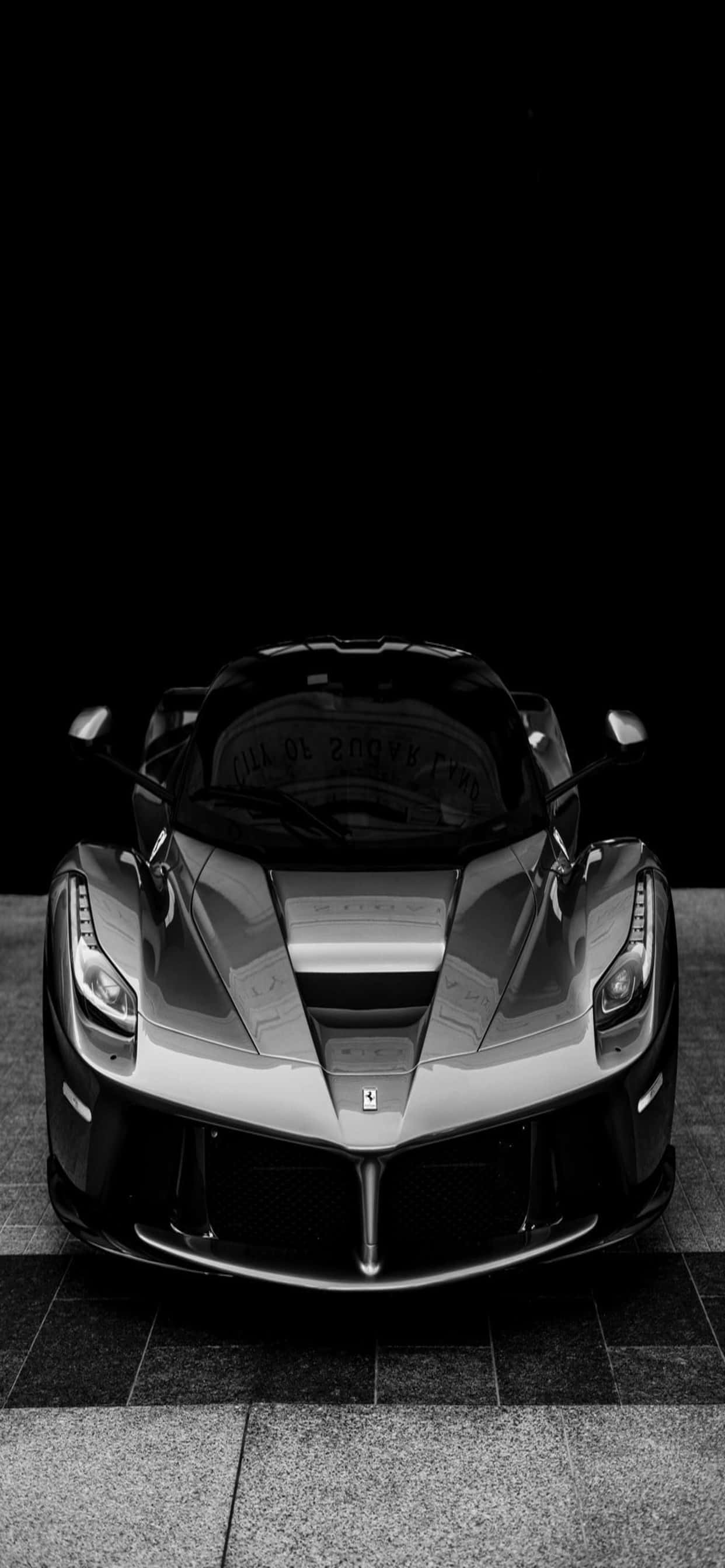 iPhone Xs Max Ferrari -taustakuva Kiiltävän musta LaFerrari Taustakuvat