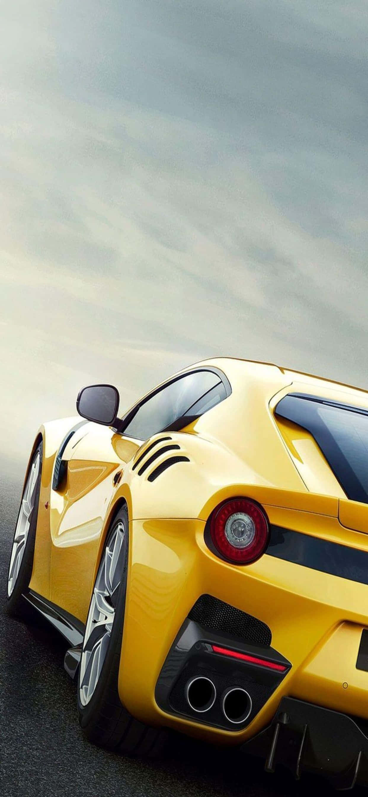 iPhone Xs Max Ferrari -tausta keltainen Ferrari F12tdf Taustakuvat