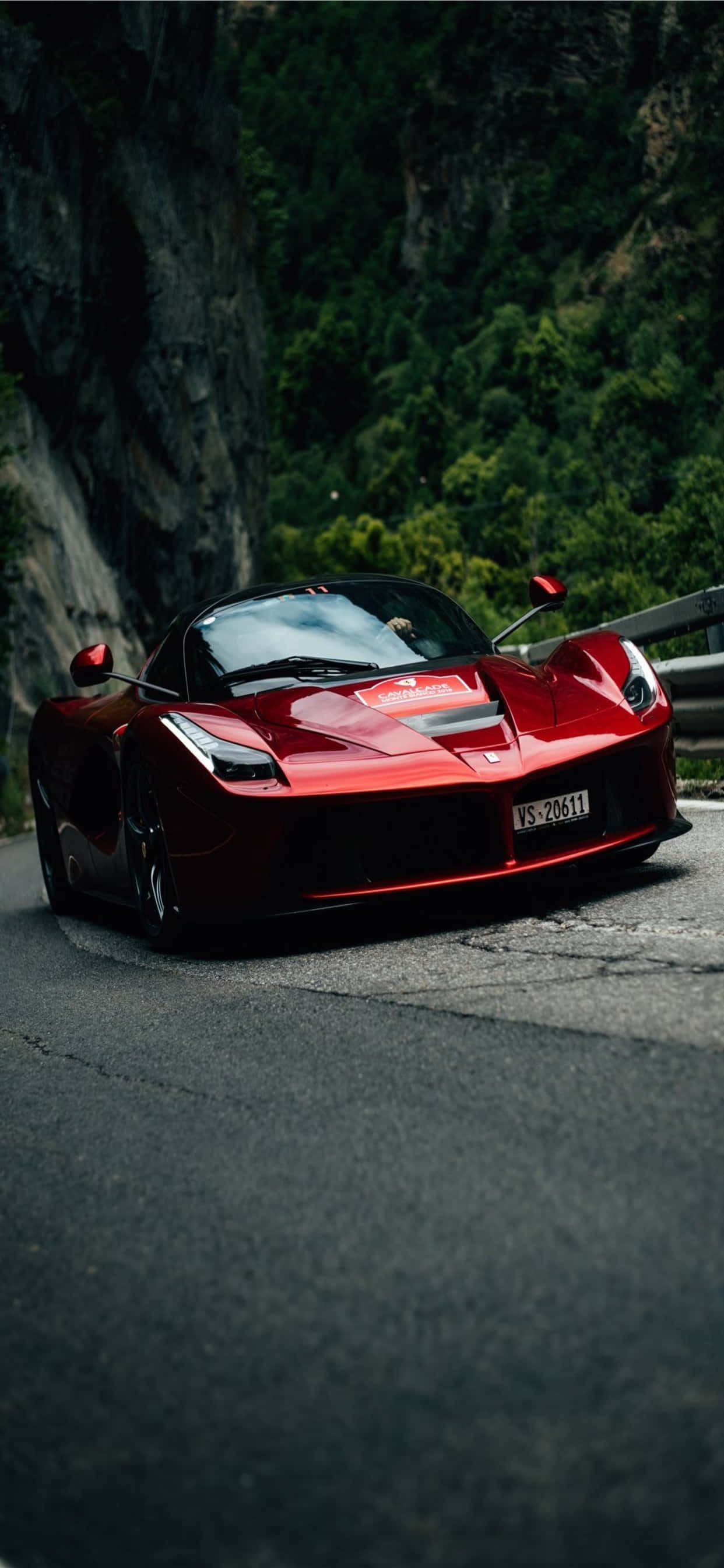 iPhone XS Max Ferrari -taustakuva - Kiiltävä punainen LaFerrari Taustakuvat