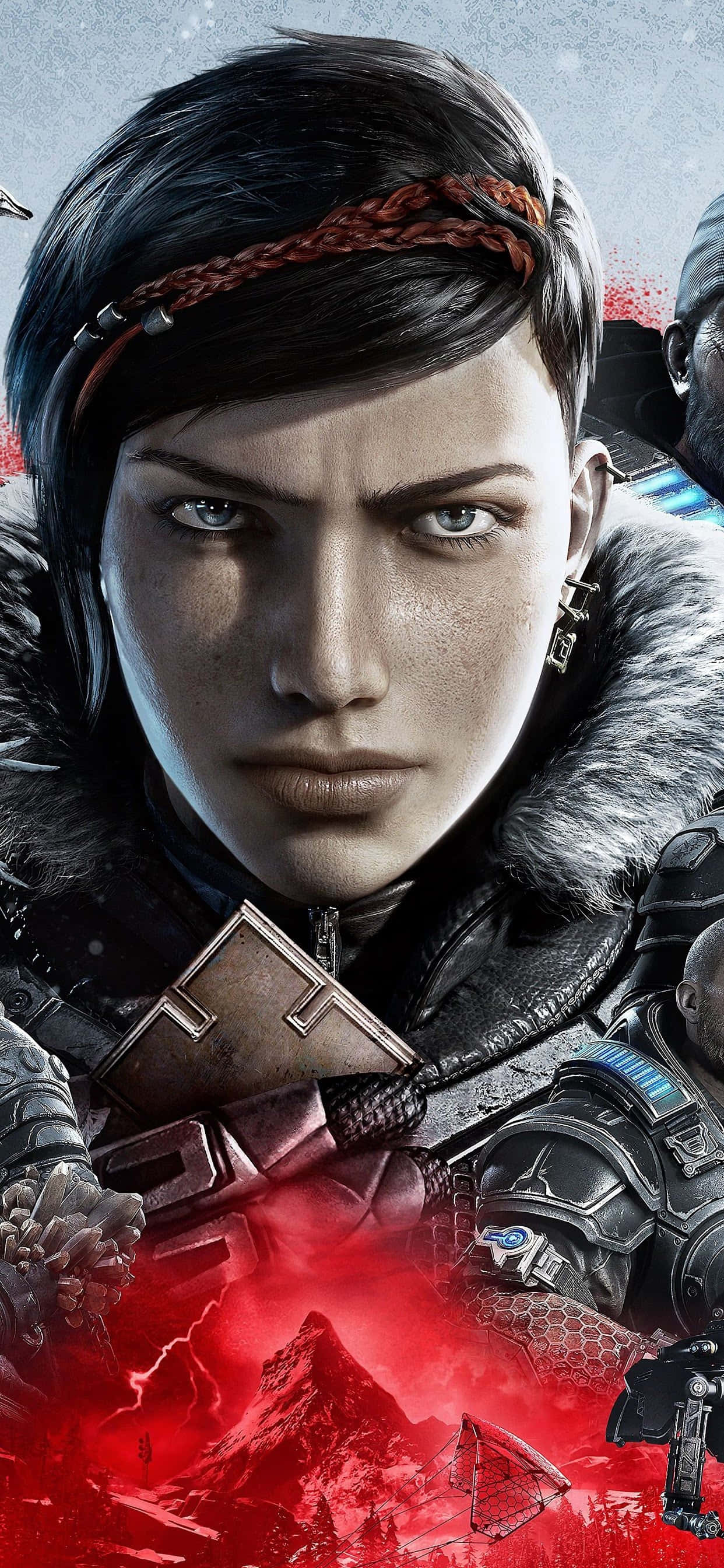 iPhone XS Max Gears of War 5 -vakava Kait -tausta Taustakuvat