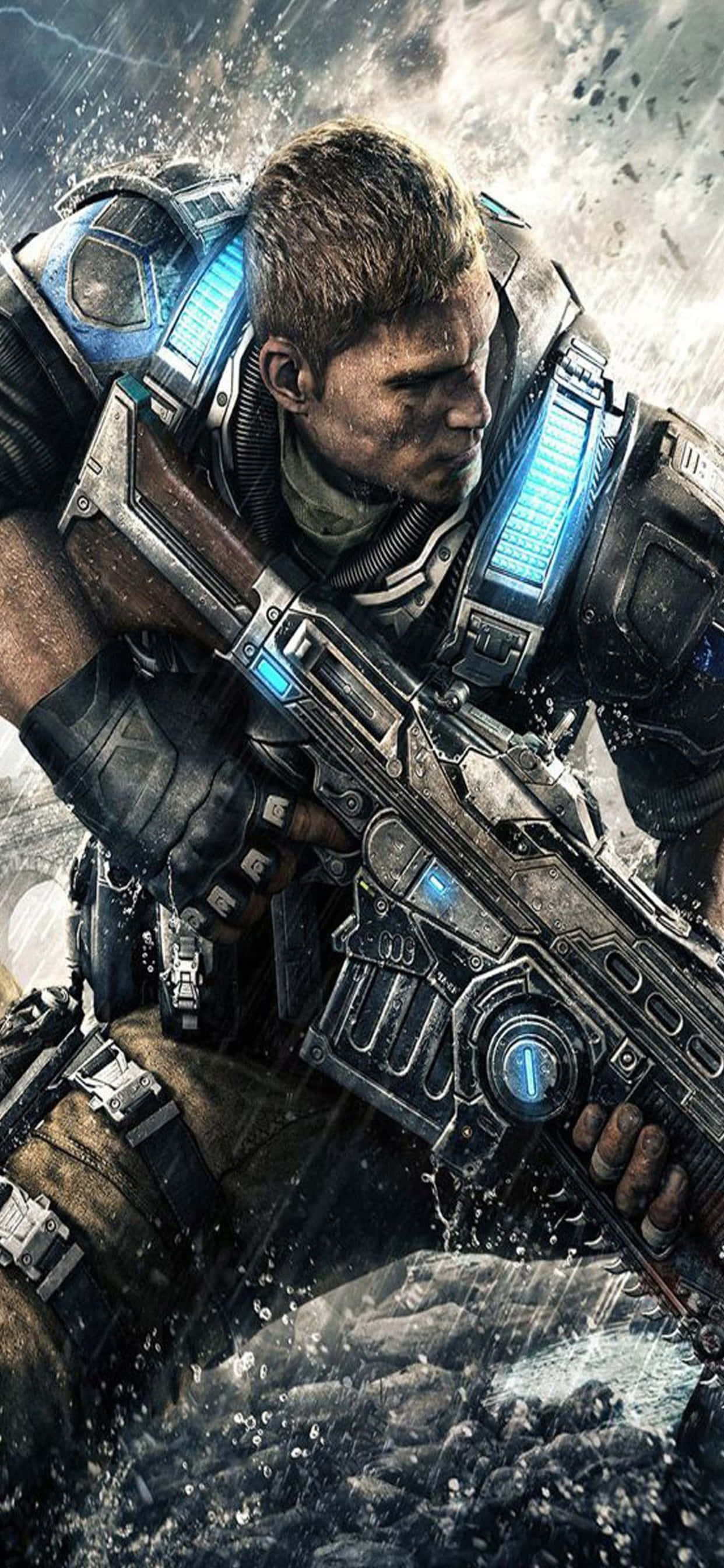 iPhone XS Max Gears Of War 5 JD Rifle -tausta Taustakuvat