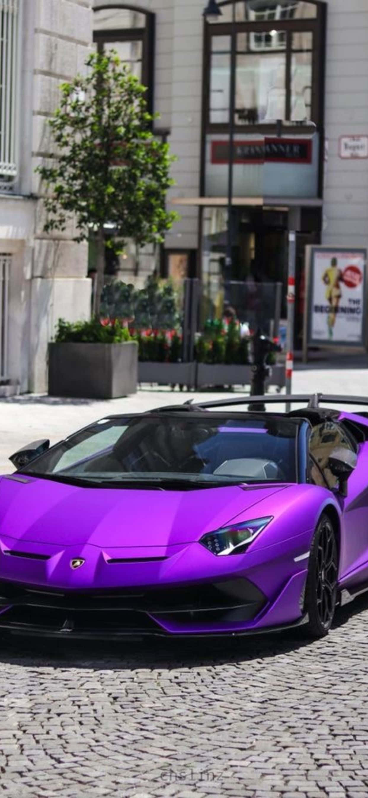 iPhone XS Max Lamborghini violetti Aventador -tausta Taustakuvat