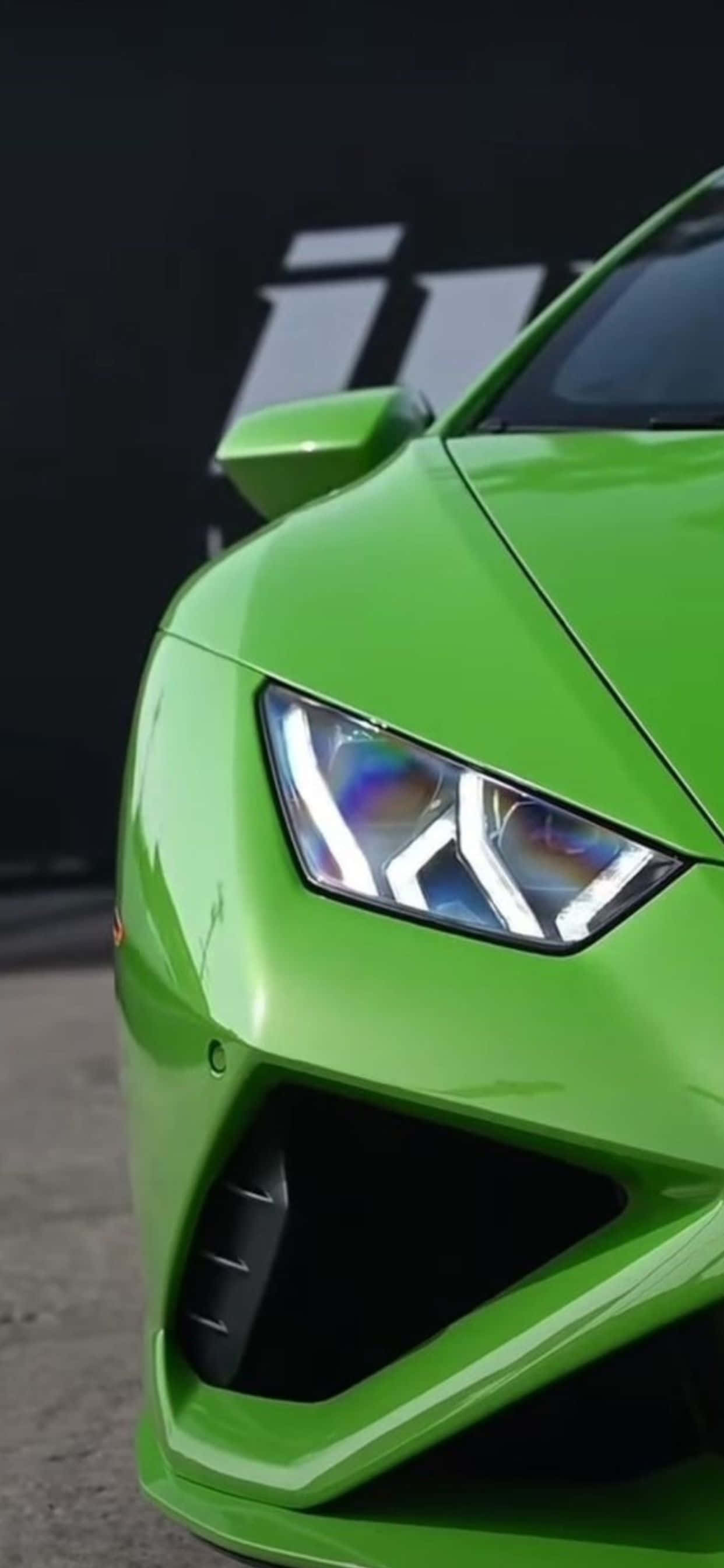 iPhone XS Max Lamborghini Green Background Taustakuvat