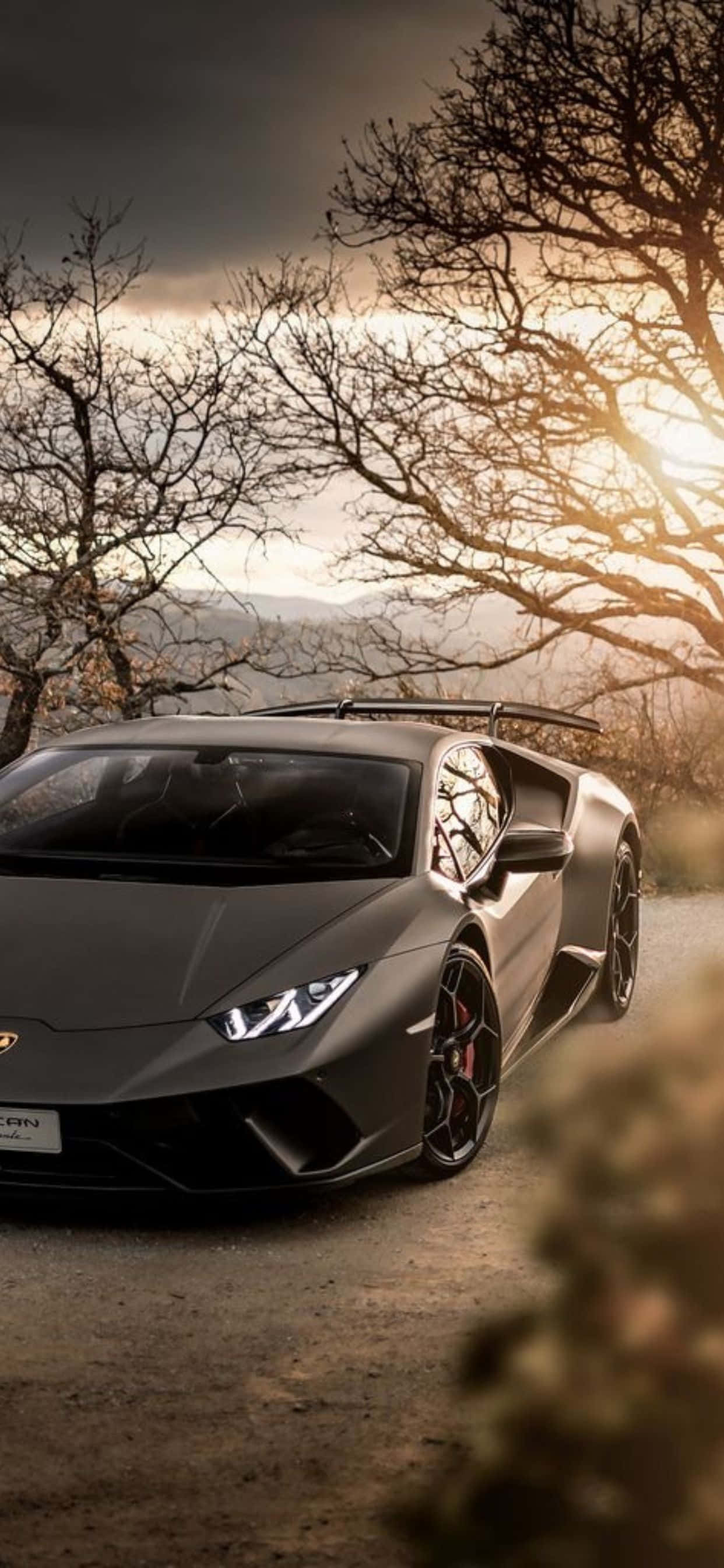 iPhone XS Max Lamborghini harmaa Huracan -tausta Taustakuvat