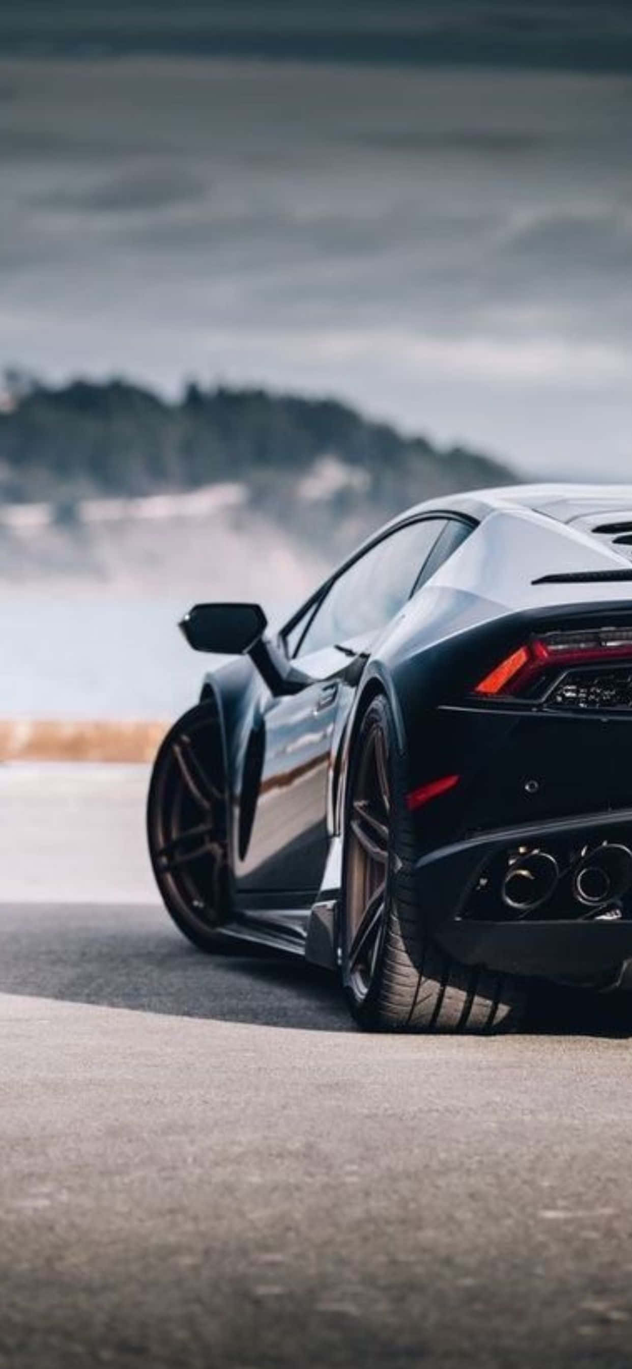 iPhone XS Max Lamborghini Huracan Musta Takaosa Tausta Taustakuvat