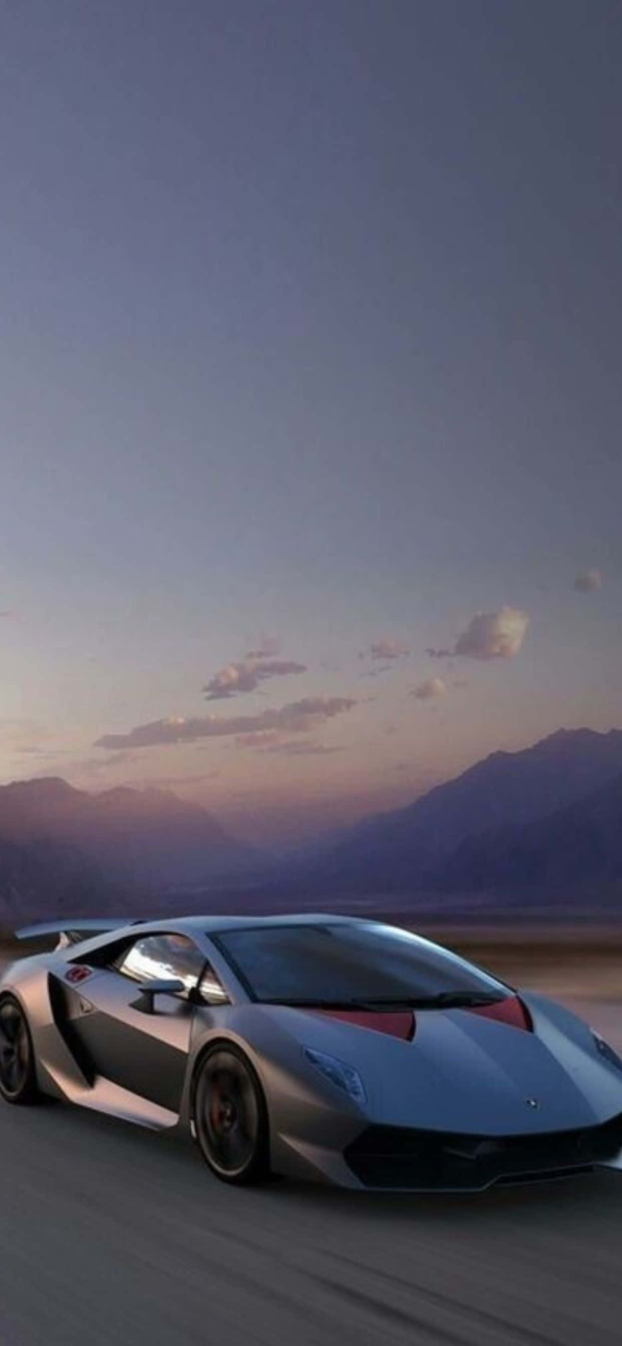 iPhone XS Max Lamborghini Sleek Gray Background Taustakuvat