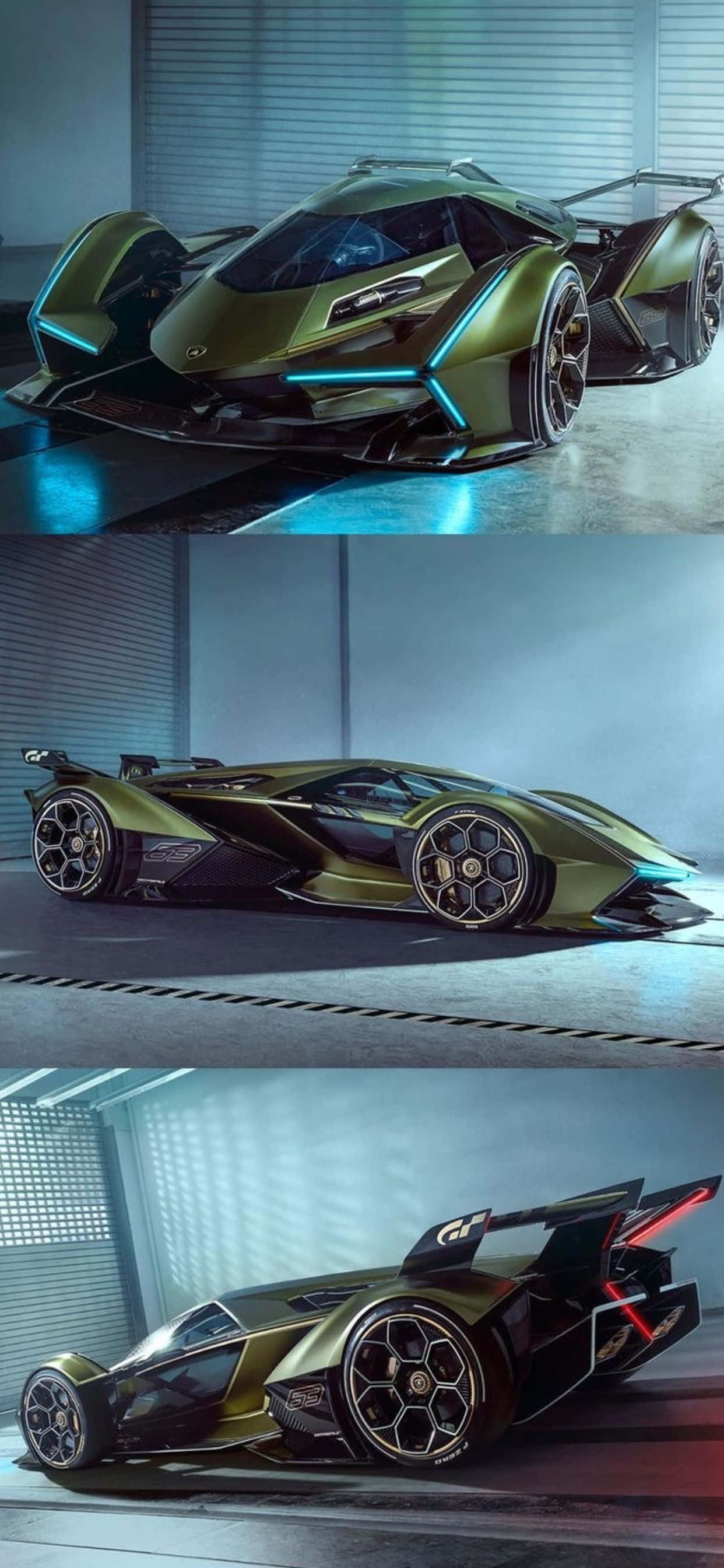 iPhone XS Max Lamborghini V12 Vision GT -taustakuva Taustakuvat