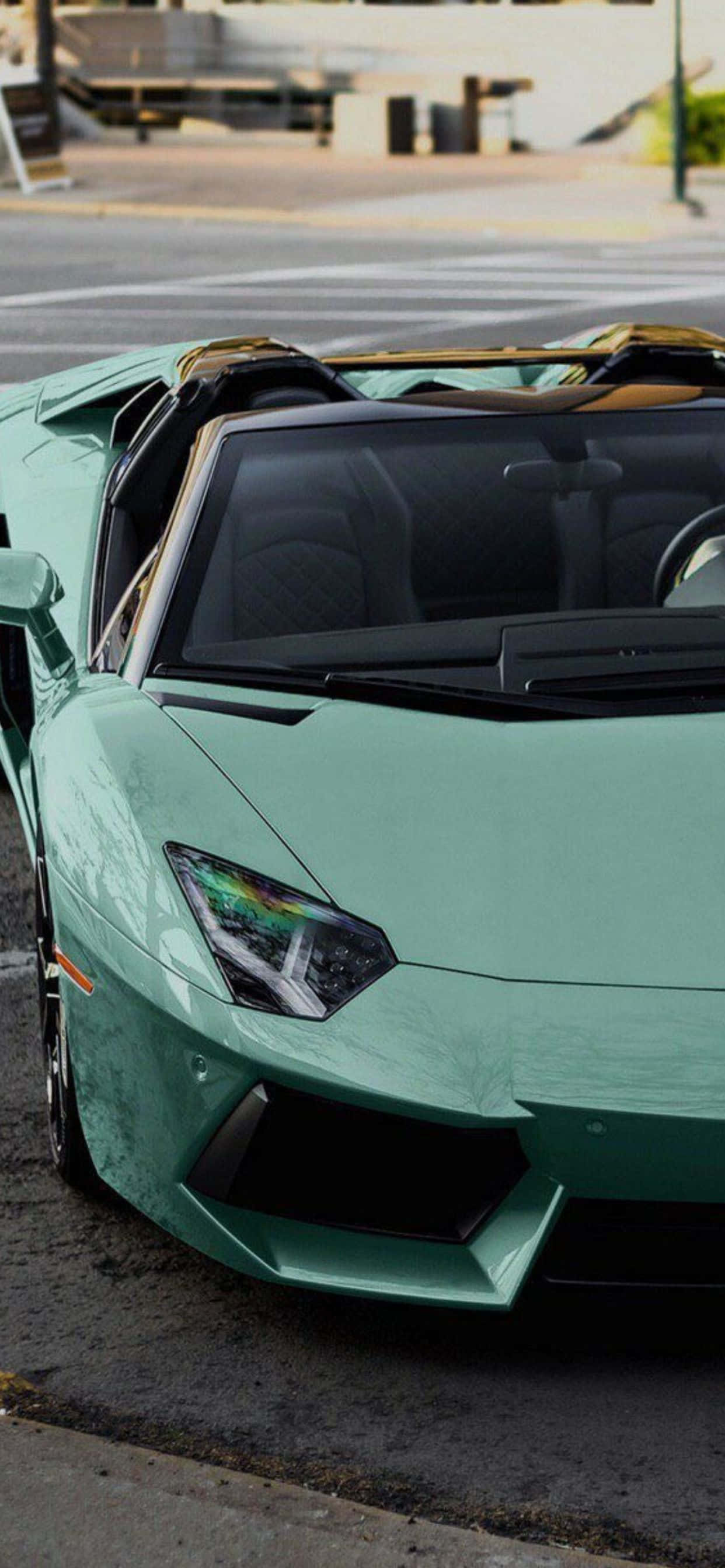 iPhone XS Max Lamborghini Vaaleansininen Tausta Taustakuvat