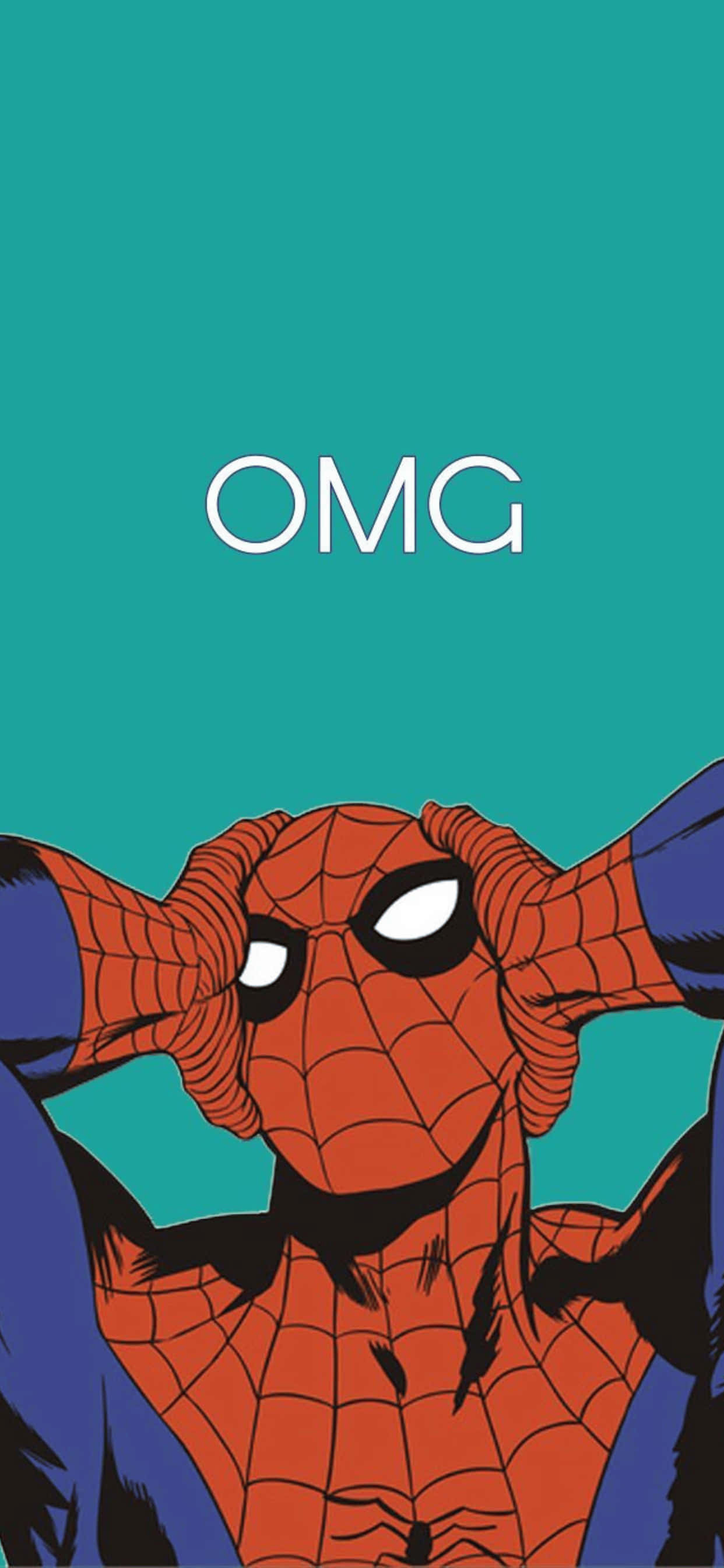 iPhone XS Max Marvel Hämähäkkimies Teal -taustakuva Taustakuvat