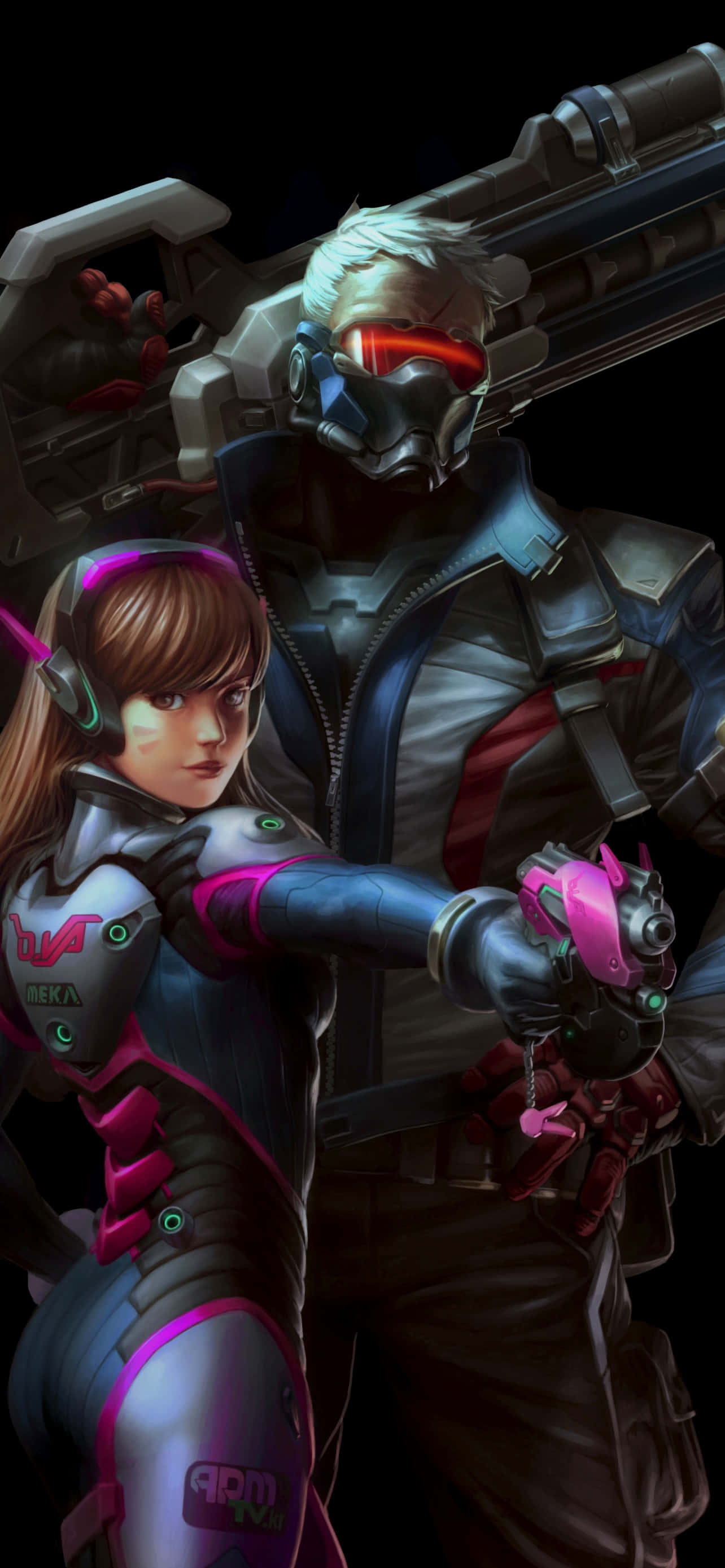 iPhone Xs Max Overwatch Taustakuva D.Va Ja Soldier 76 Taustakuvat