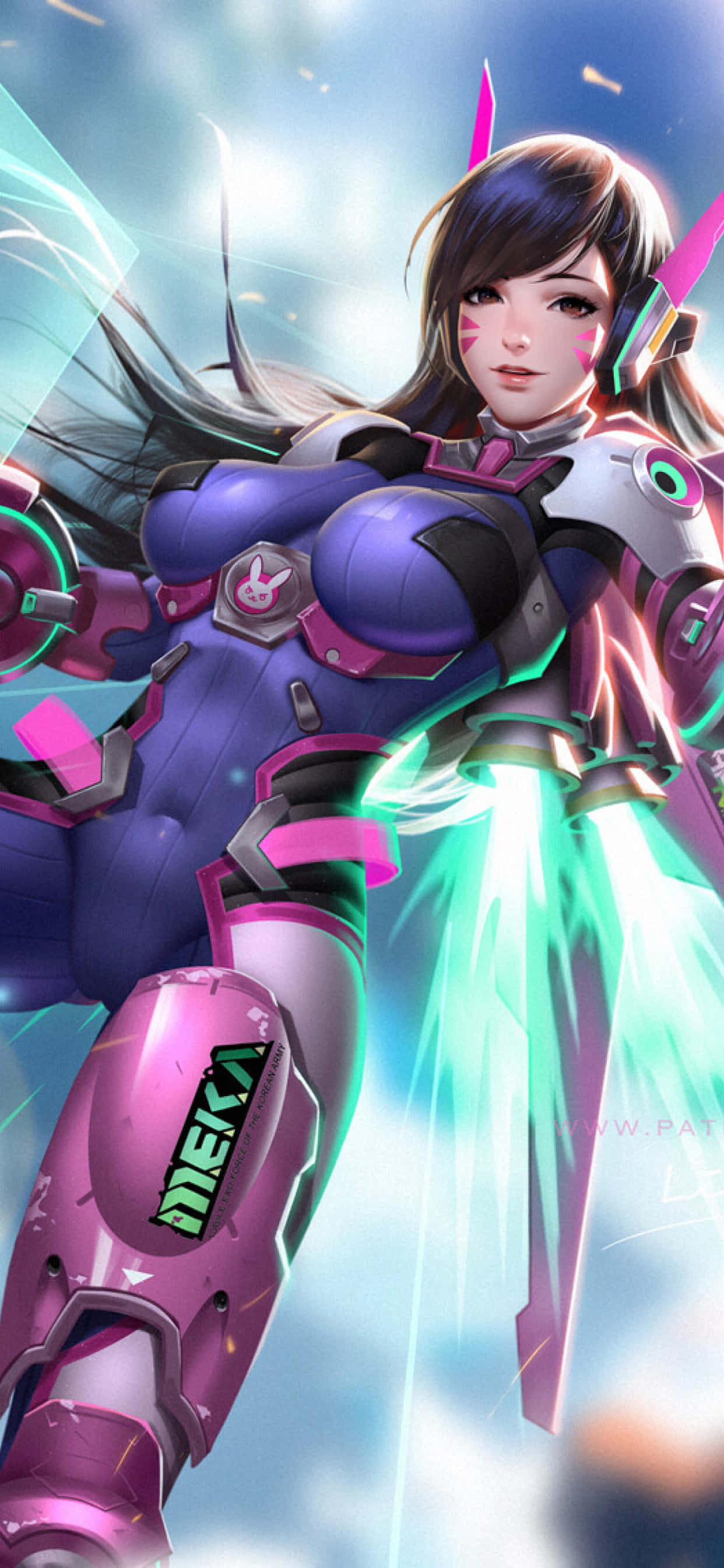 iPhone Xs Max Overwatch Taustakuva D.Va Siipien Kanssa Taustakuvat