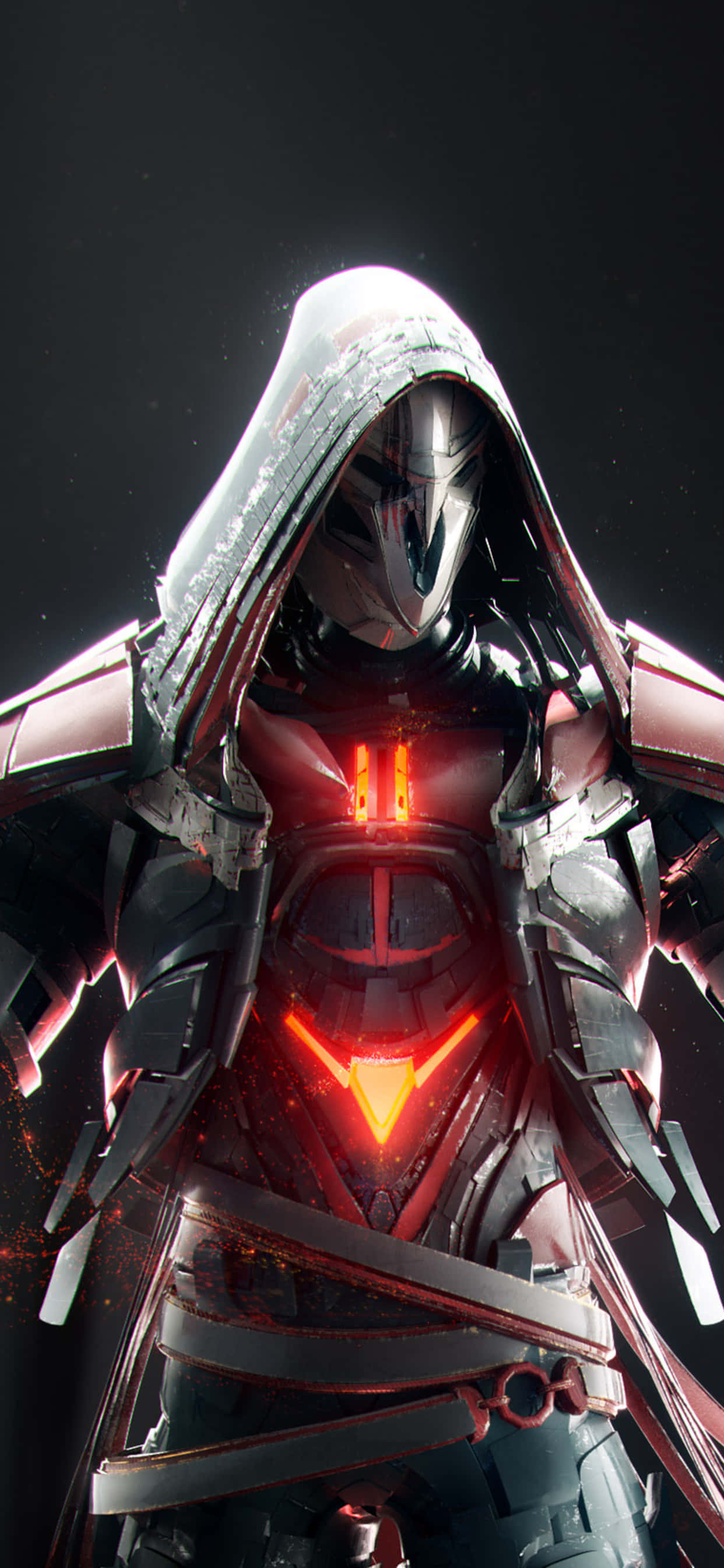 iPhone Xs Max Overwatch -taustakuva Reaper valkoinen huppari Taustakuvat
