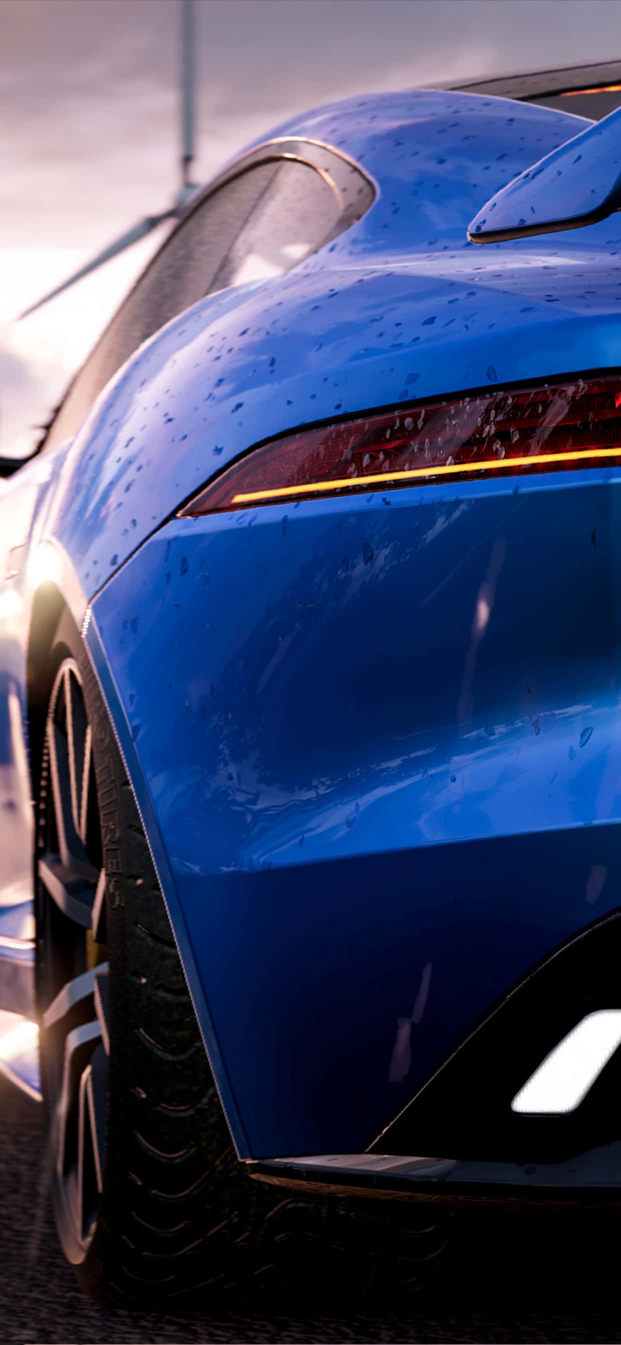 iPhone XS Max Project Cars 2 - sininen Jaguar F-Type -tausta Taustakuvat