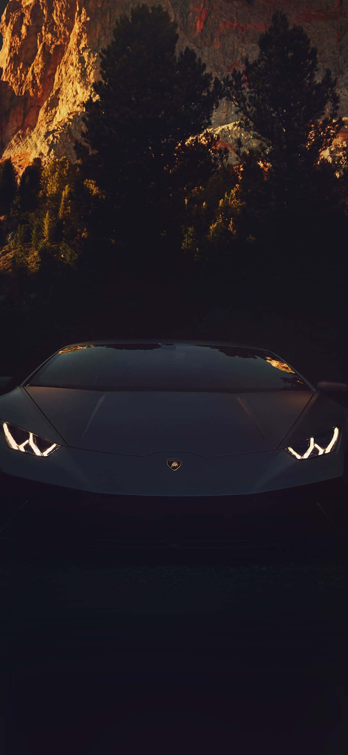 iPhone XS Max Project Cars 2 - täysin musta Lamborghini Aventador -tausta Taustakuvat