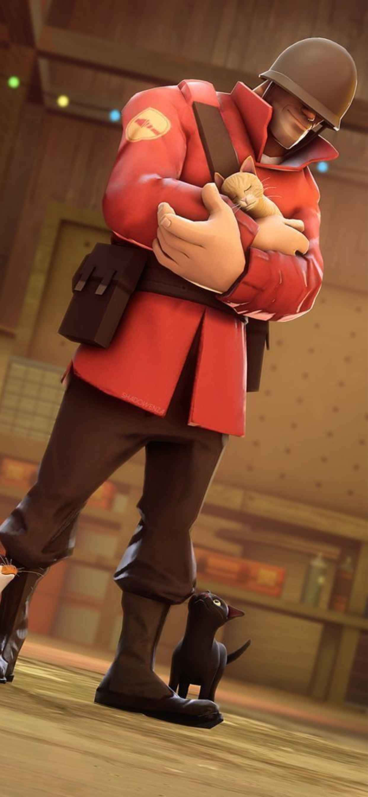 iPhone Xs Max Team Fortress 2 Muotokuva Punainen Sotilas Taustakuva Taustakuvat