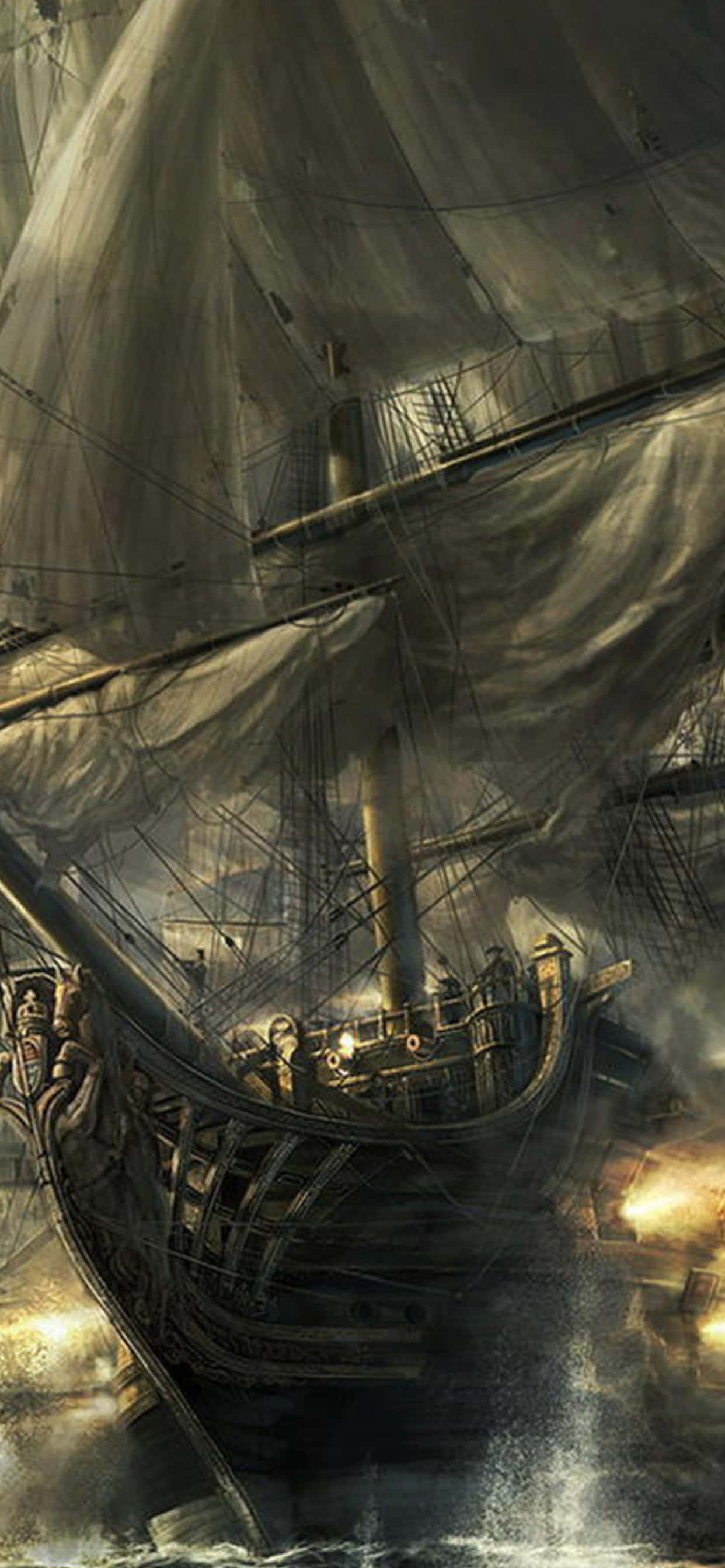 iPhone XS Max Total War Attila -fantasiataistelulaivatausta Taustakuvat