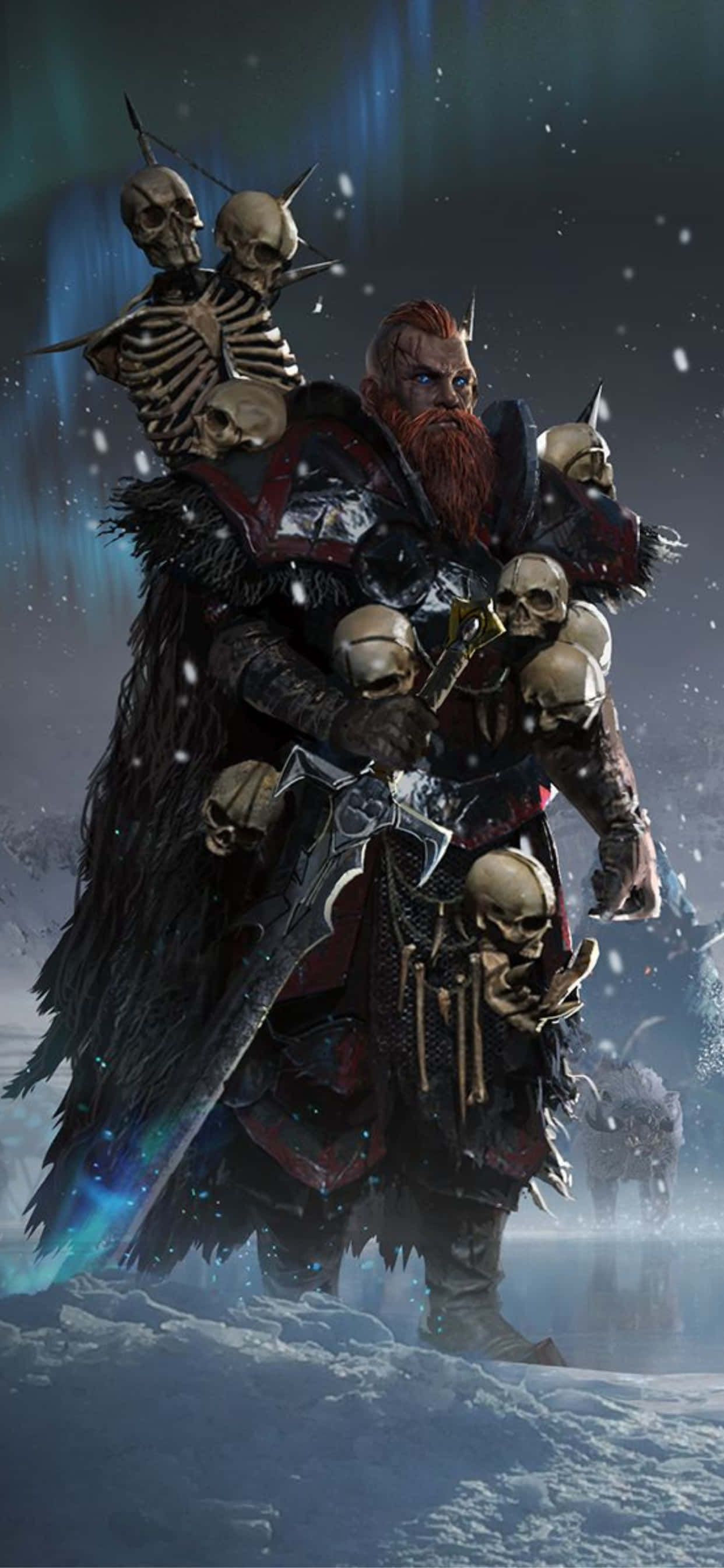 iPhone XS Max Total War Attila Wulfrik The Wanderer -tausta Taustakuvat