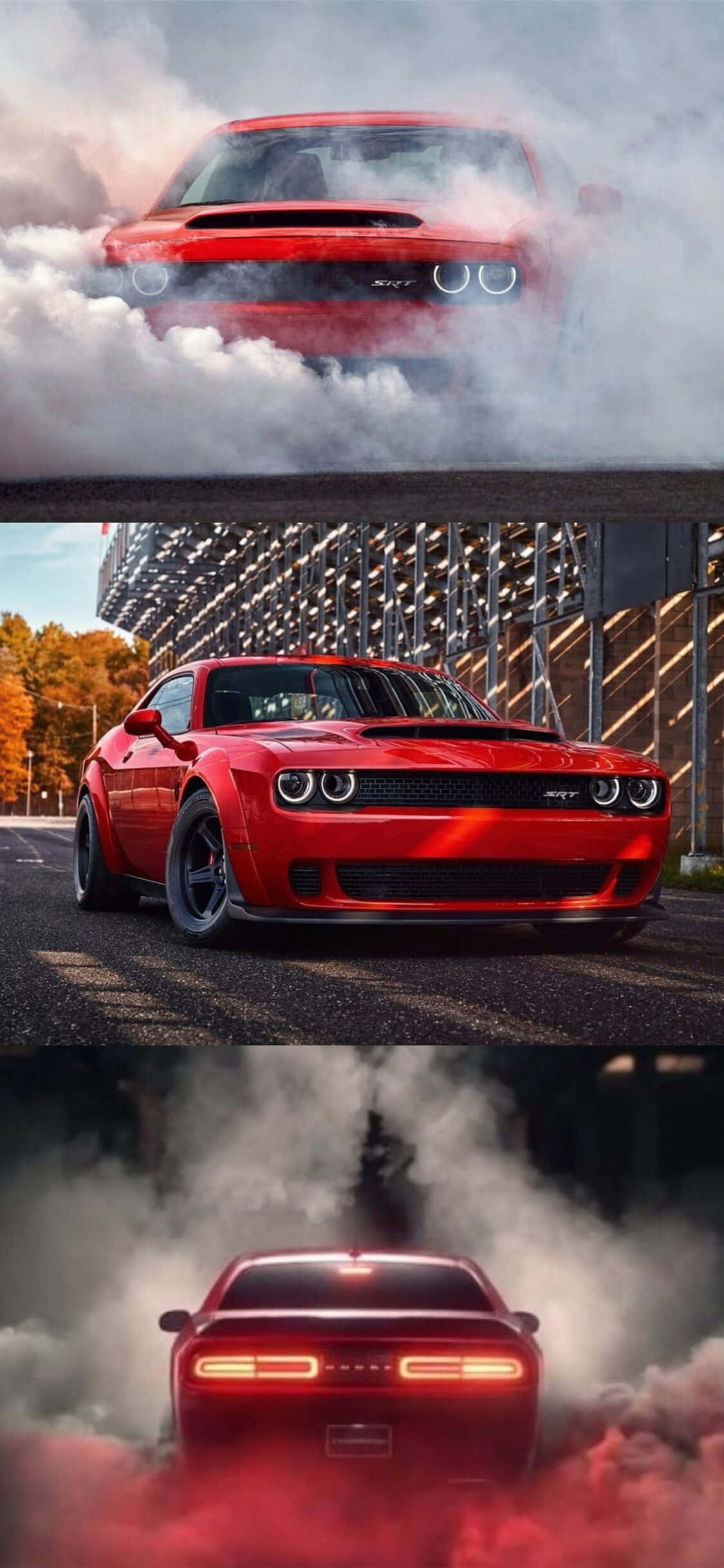 iPhone Xs Need For Speed Payback -taustakuva punainen Dodge Demon Taustakuvat