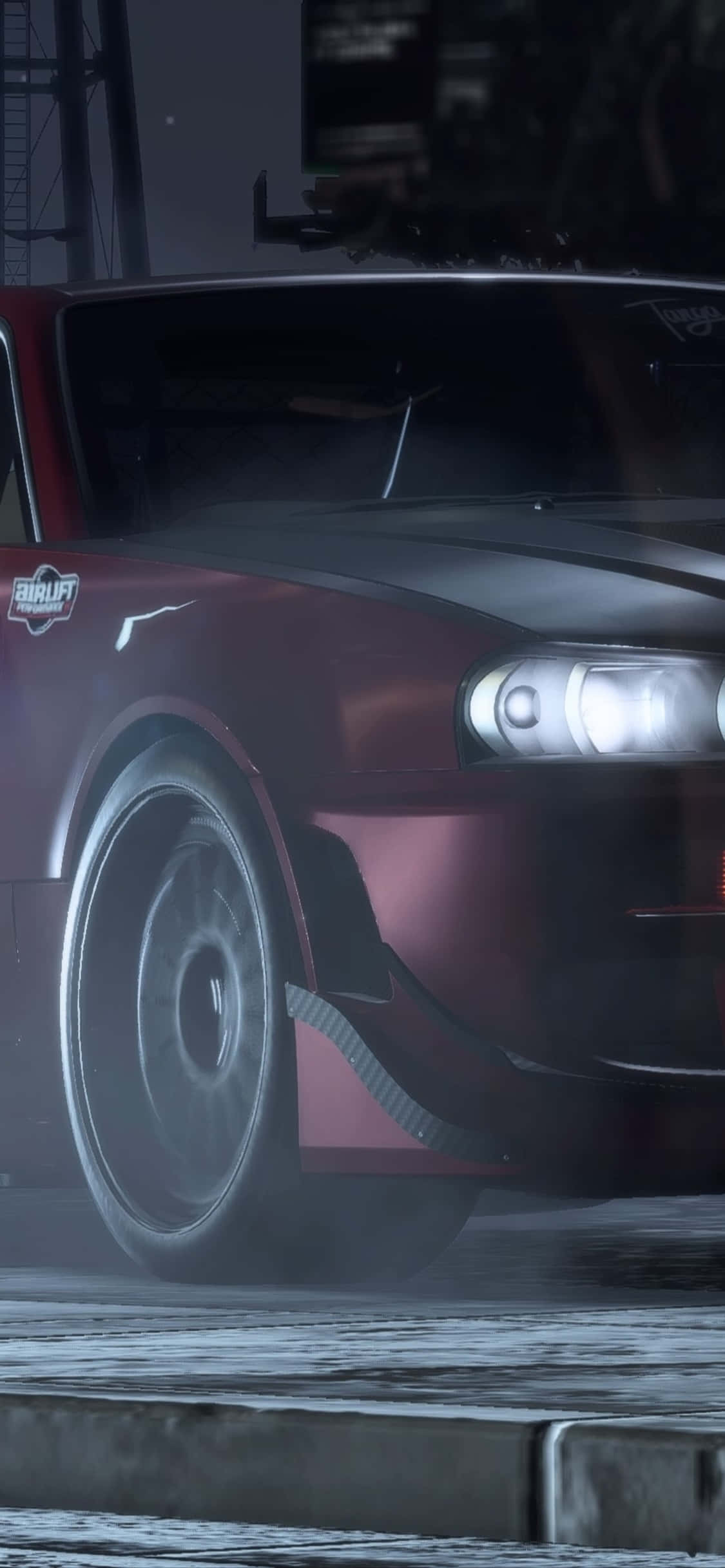 iPhone Xs Need For Speed Payback -taustakuva tummanvioletti Nissan Skyline GT-R Taustakuvat