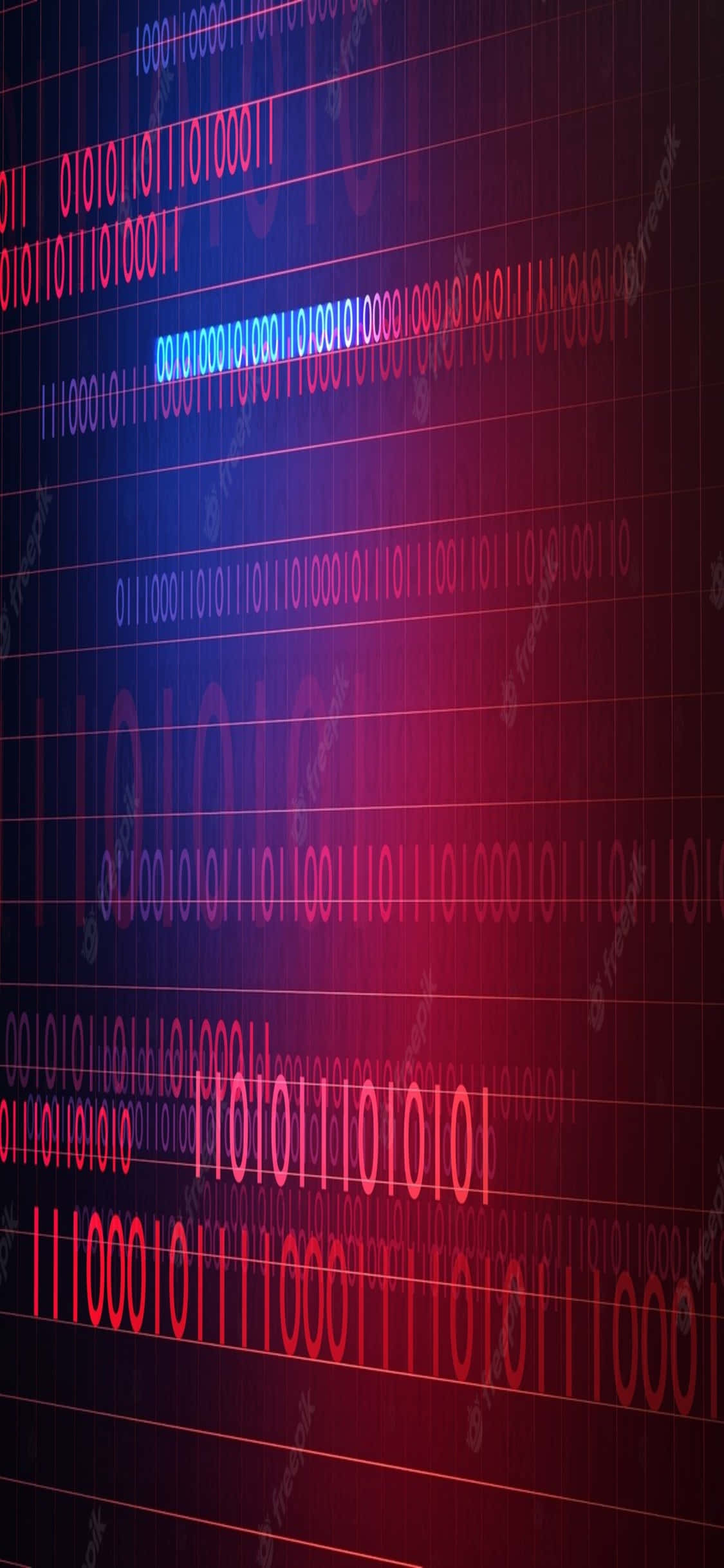 iPhone Xs Ohjelmointitausta Binaarinen Glitch Taustakuvat